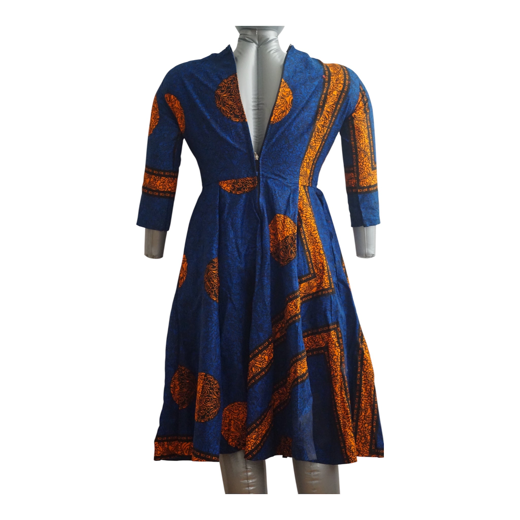 Ready to Wear Quality Ankara Dress with Extra Fabric for Adjustment. Size S