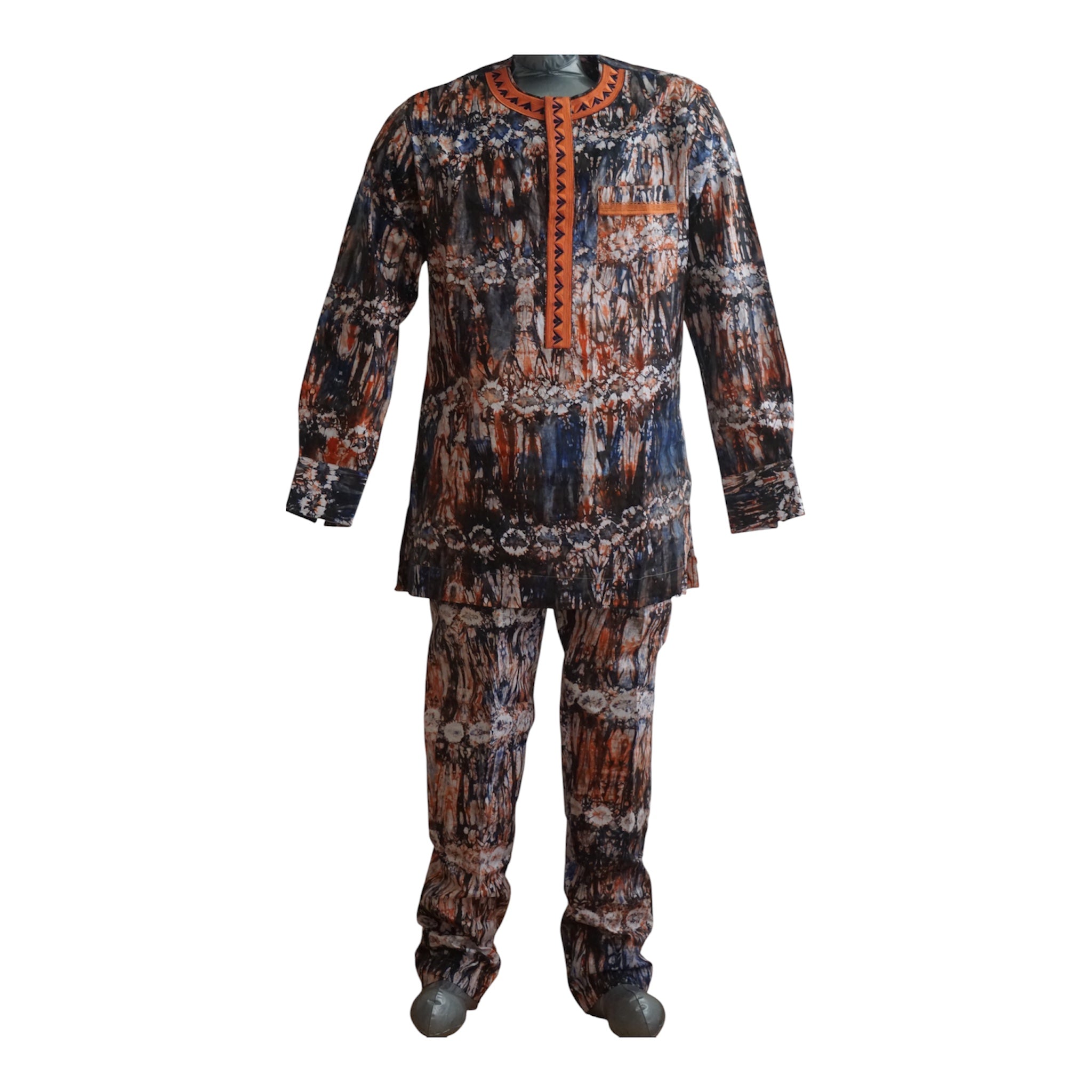 Ready To Wear Men's Adire / Tie Dye  Top and Trouser -  Size S
