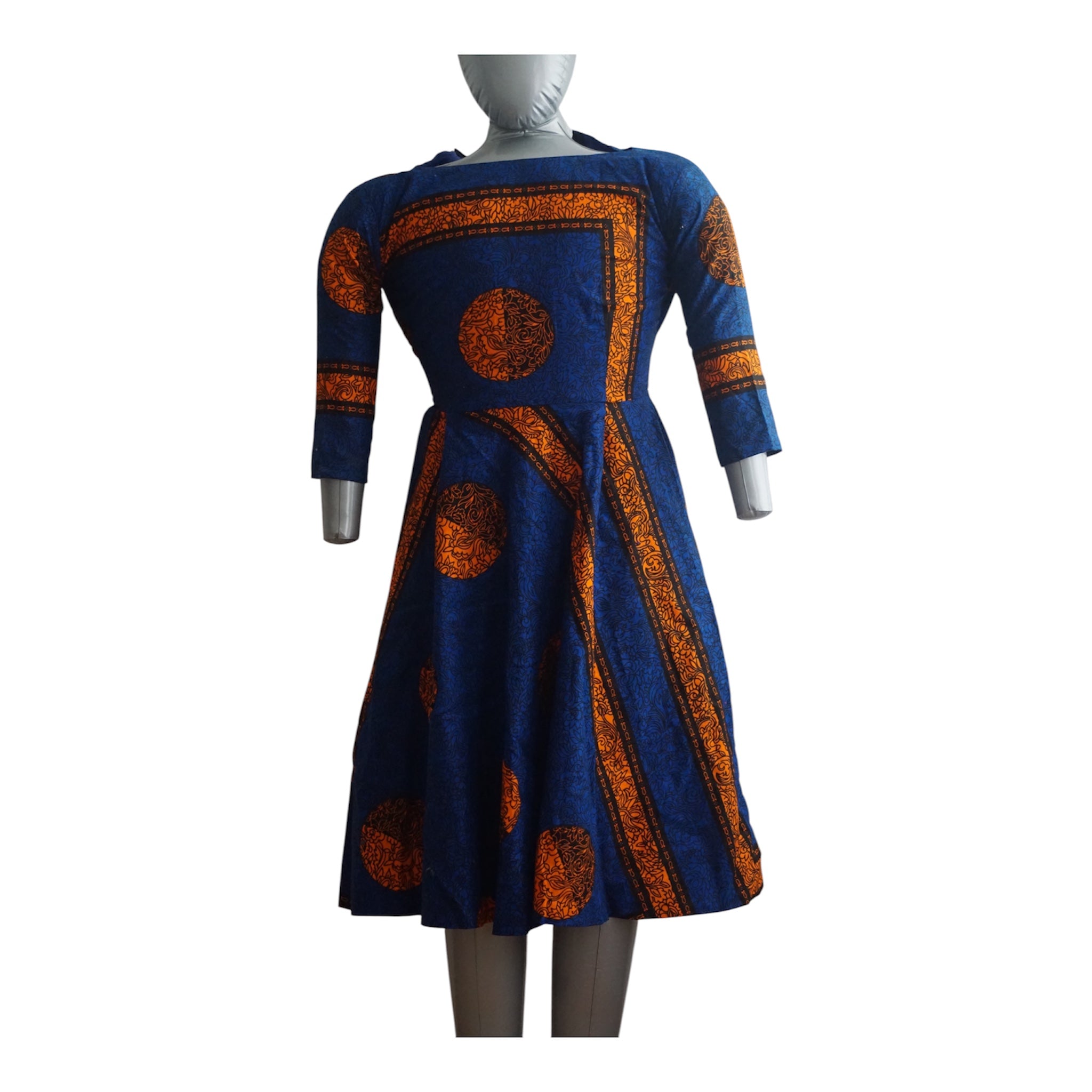 Ready to Wear Quality Ankara Dress with Extra Fabric for Adjustment. Size S