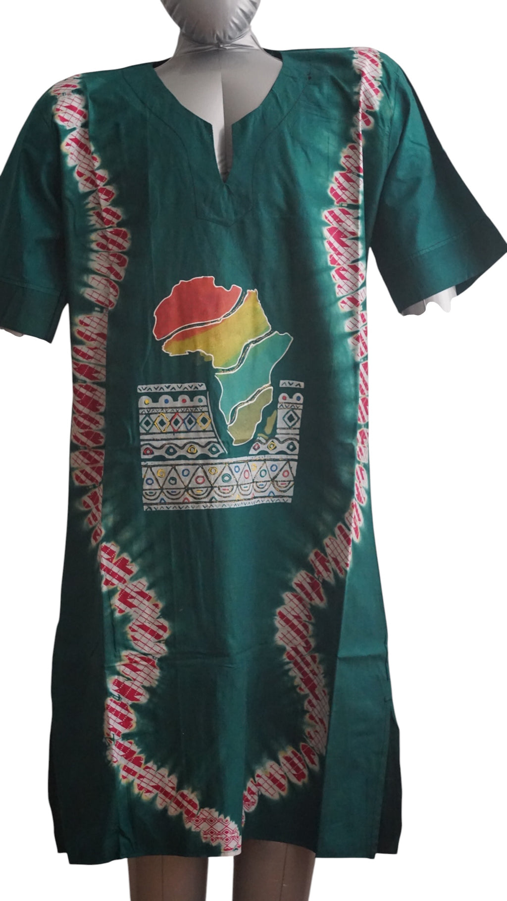 Nigeria Batik Kaftan for Women. Size S Muilti-Color