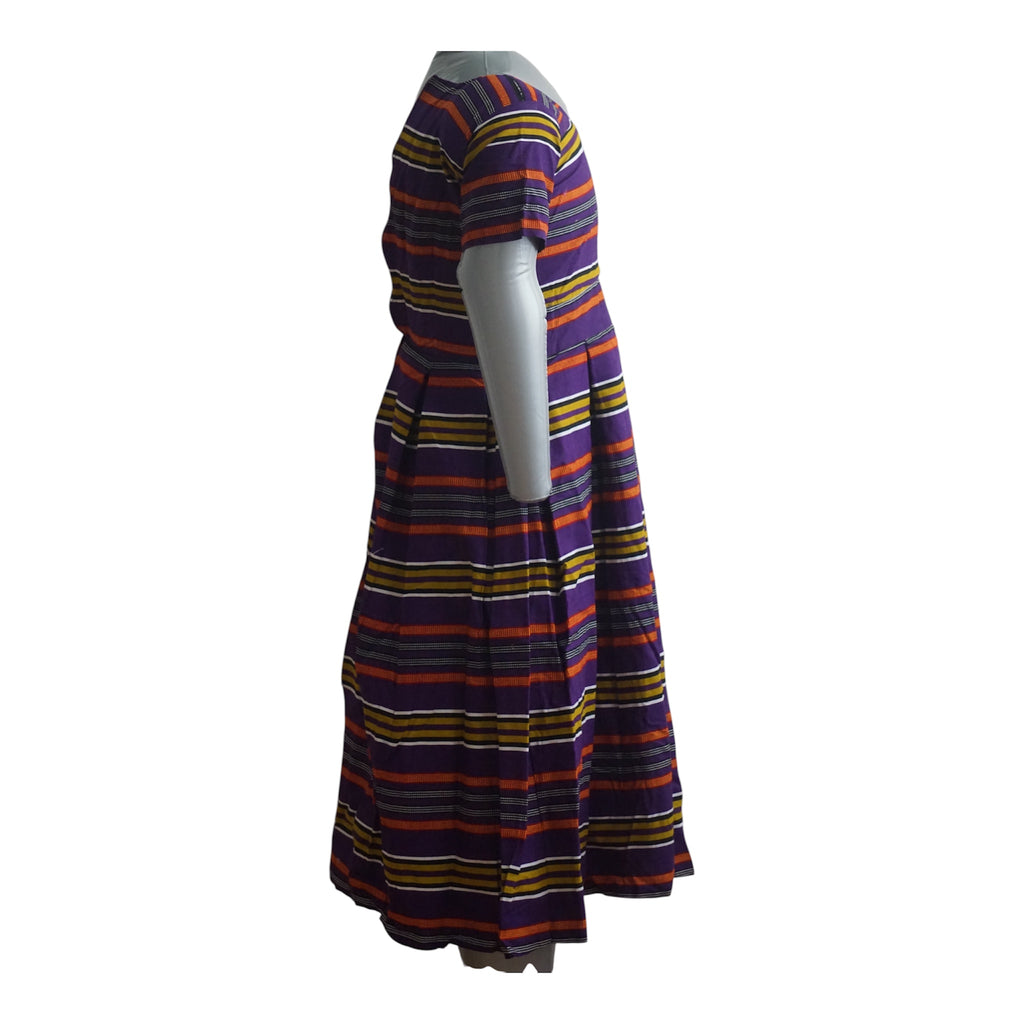 Ready to Wear Ankara Cotton Dress with Extra Clothe for Adjustment. Size M