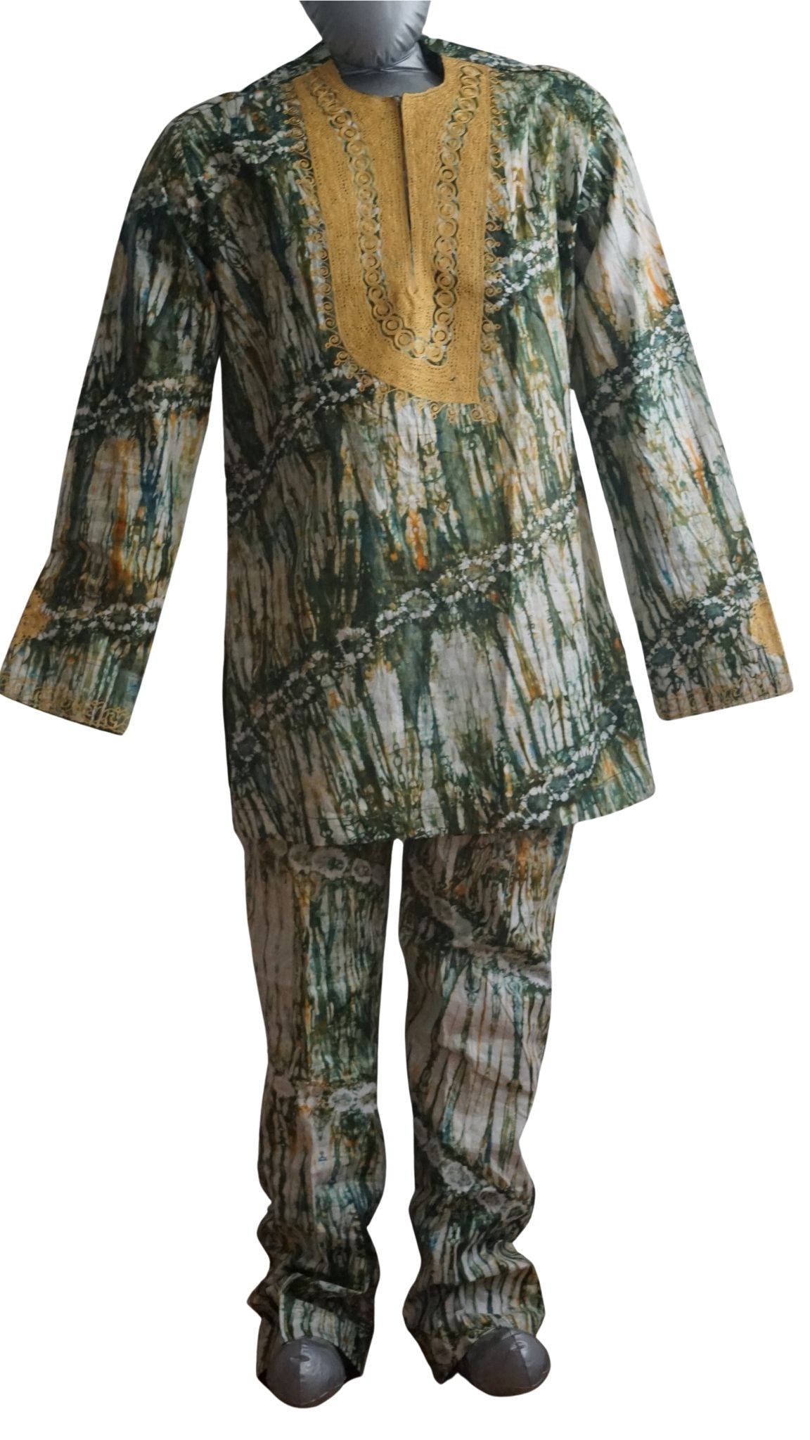 Ready To Wear Men's Tie Dye Adire Top and Trouser - Size L