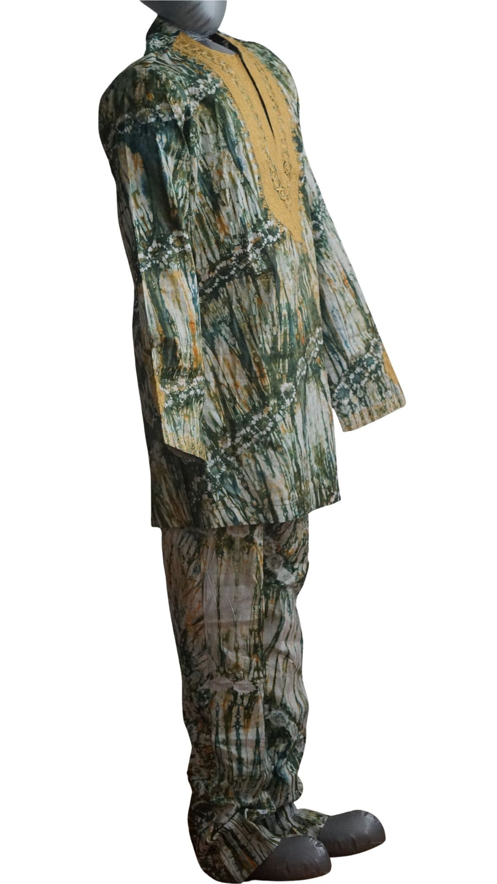 Ready To Wear Men's Tie Dye Adire Top and Trouser - Size L
