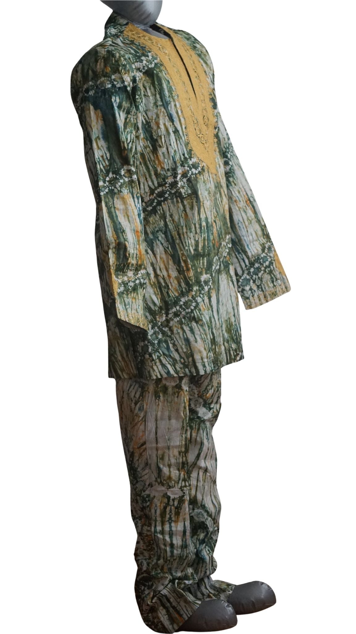 Ready To Wear Men's Tie Dye Adire Top and Trouser - Size L