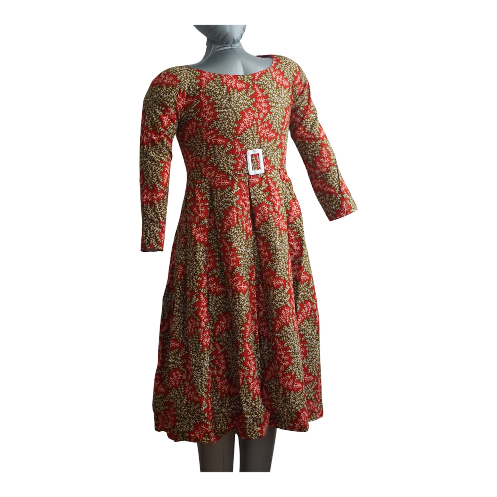 Ready to Wear Cote D'ivore Ankara Dress with Extra Clothe for Adjustment. Size M