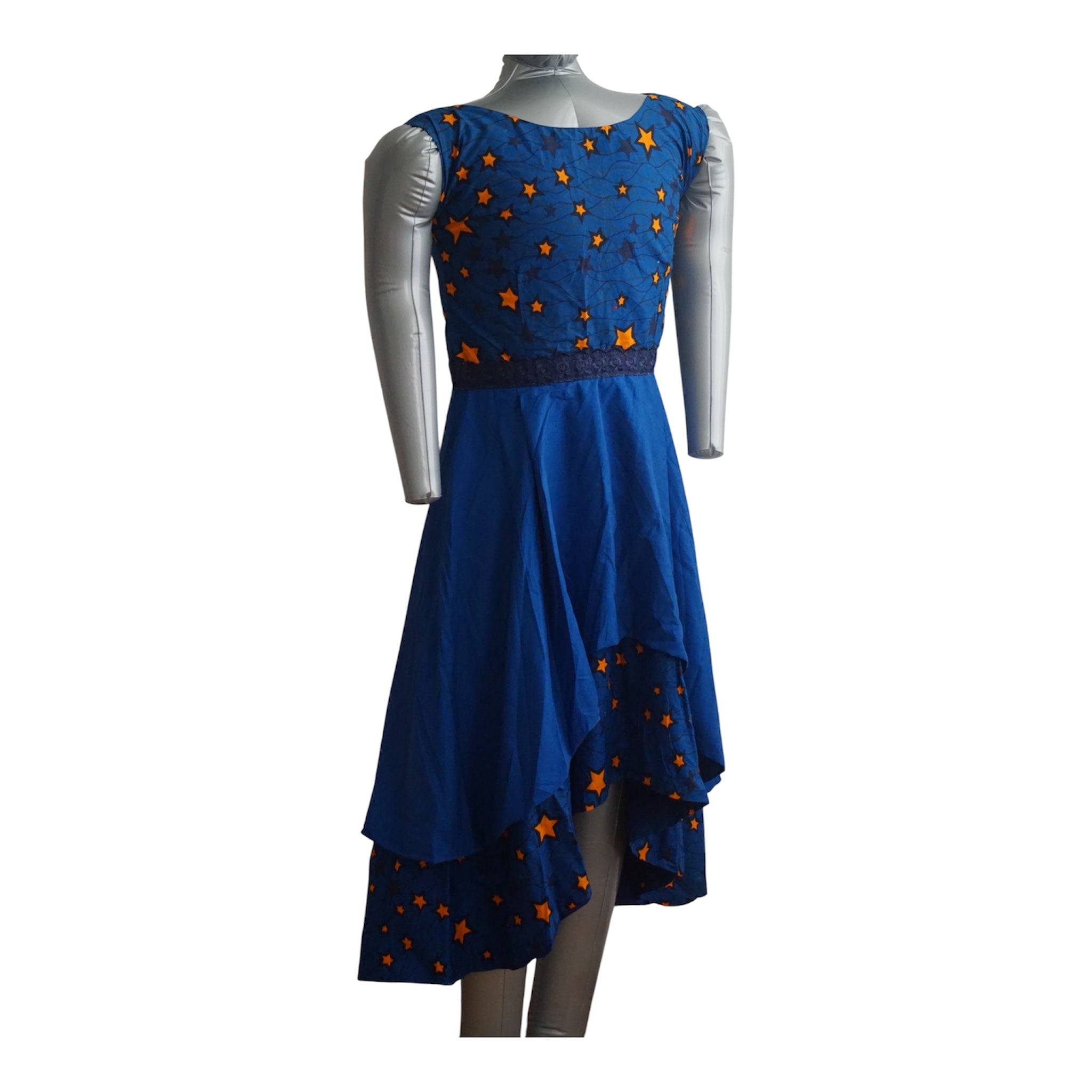 Ready to Wear Quality Ankara Dress with Extra Fabric for Adjustment. Size S