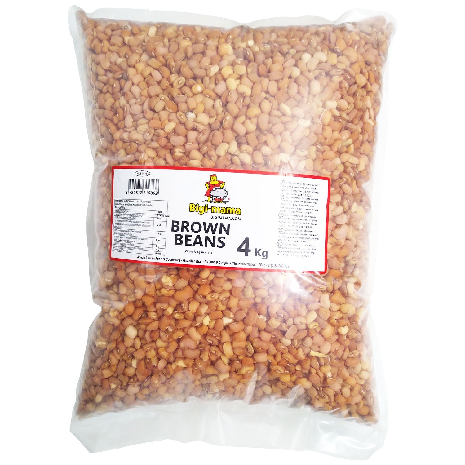 Nigeria Bronw Beans Bigi Mama 4 kg.