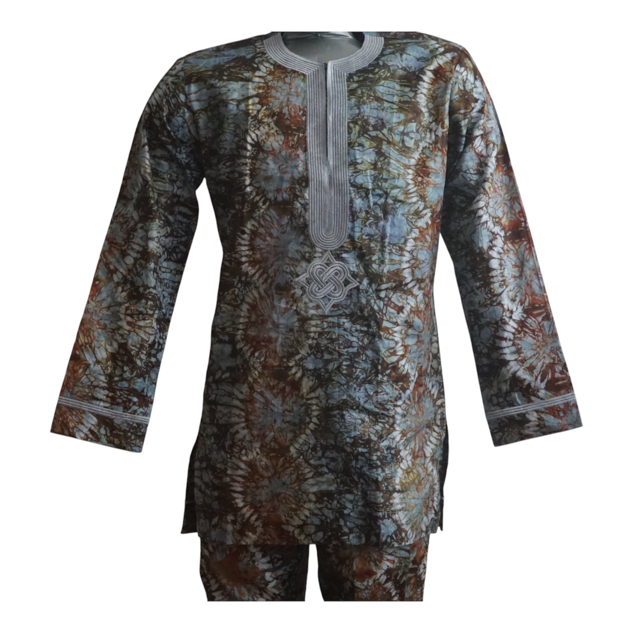 Ready To Wear Men's Tie Dye Adire Top and Trouser - Size S