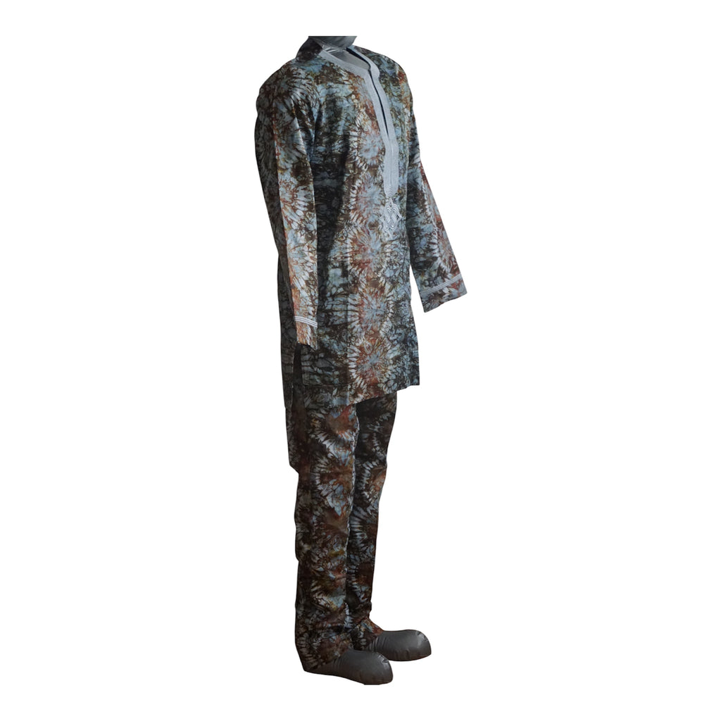 Ready To Wear Men's Tie Dye Adire Top and Trouser - Size S