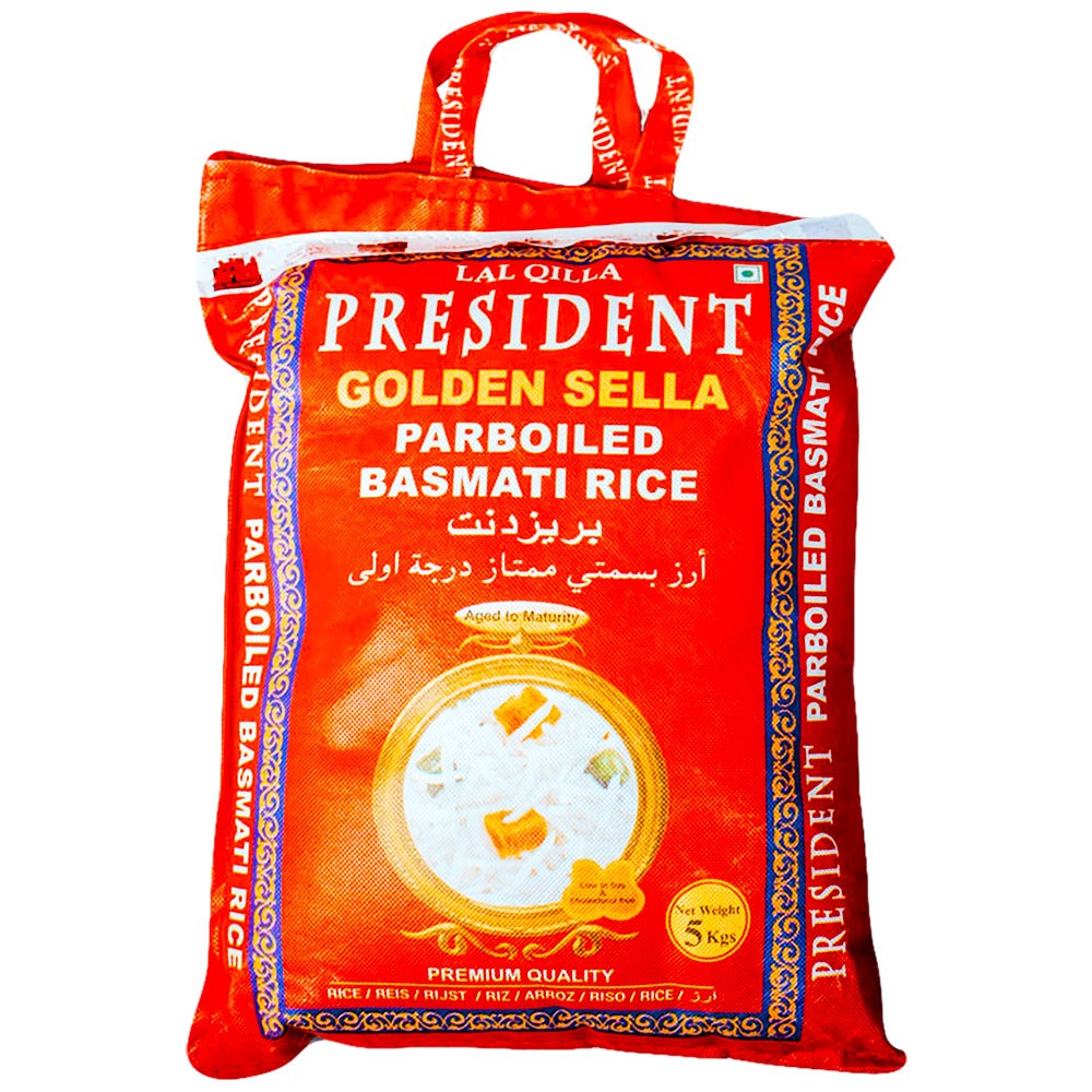 President Golden Sella Rice Basmati Parboiled 5 kg.