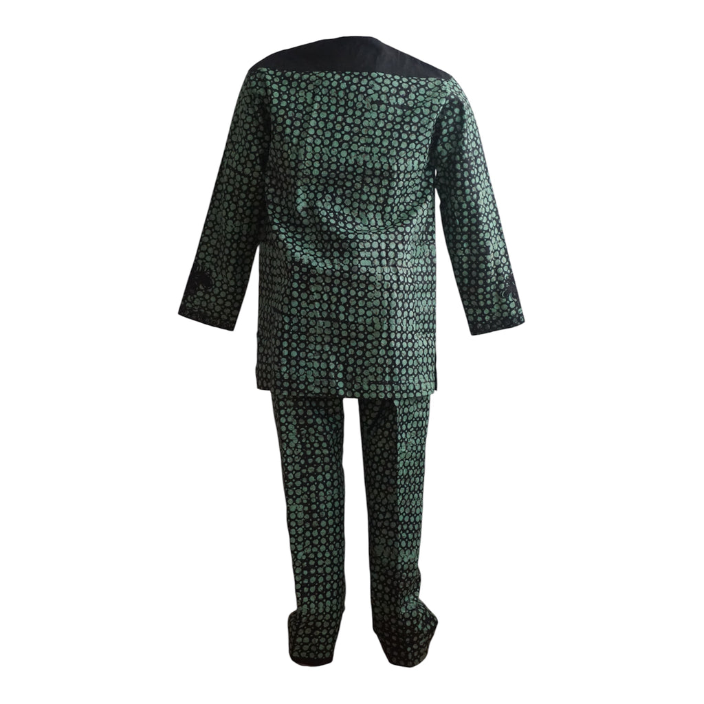 Ready To Wear Men's Tie Dye Adire Top and Trouser. Buba &Sokoto Size M