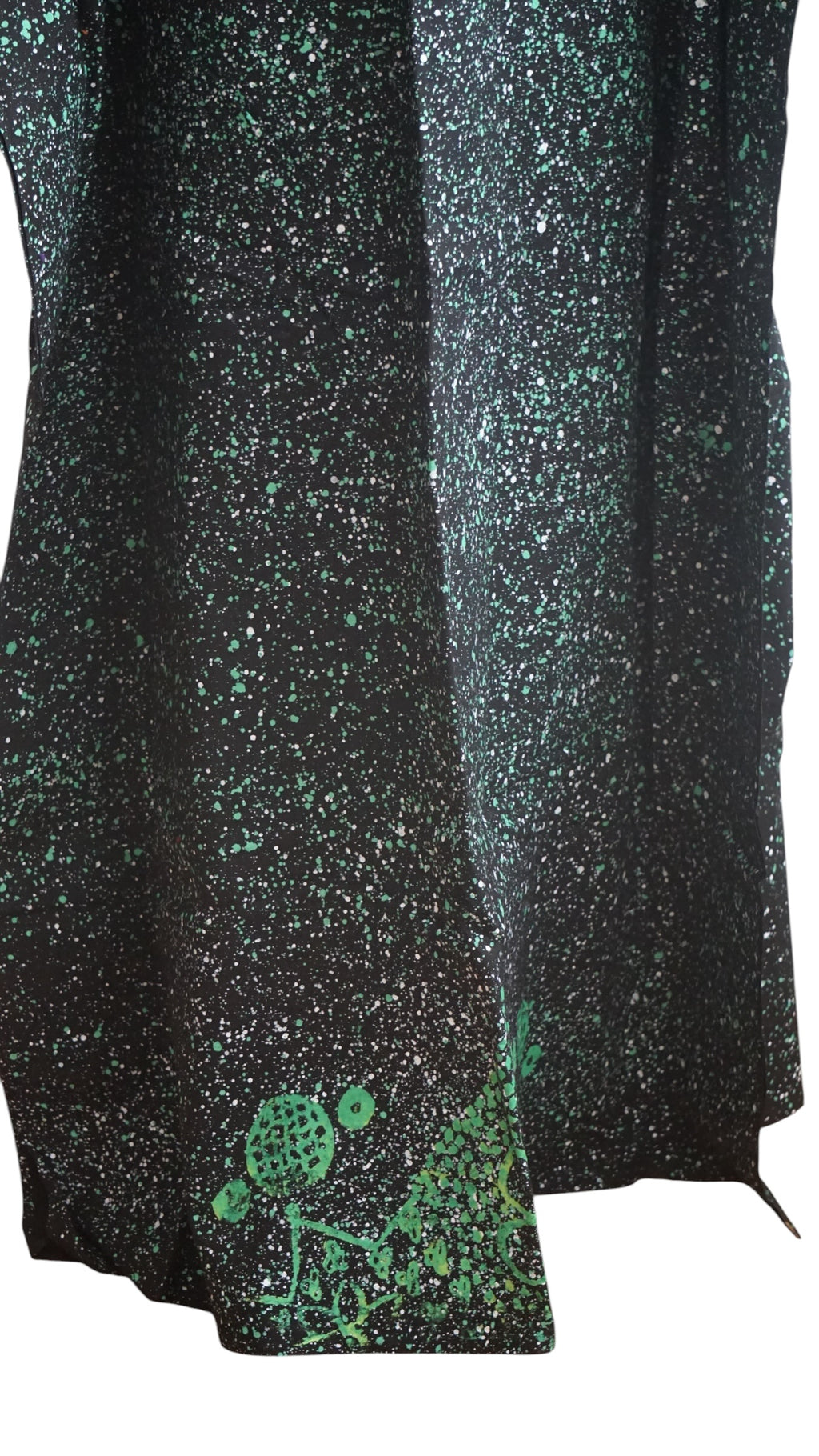 Nigeria Adire Bubu for Women. Size XL Color Black/Green