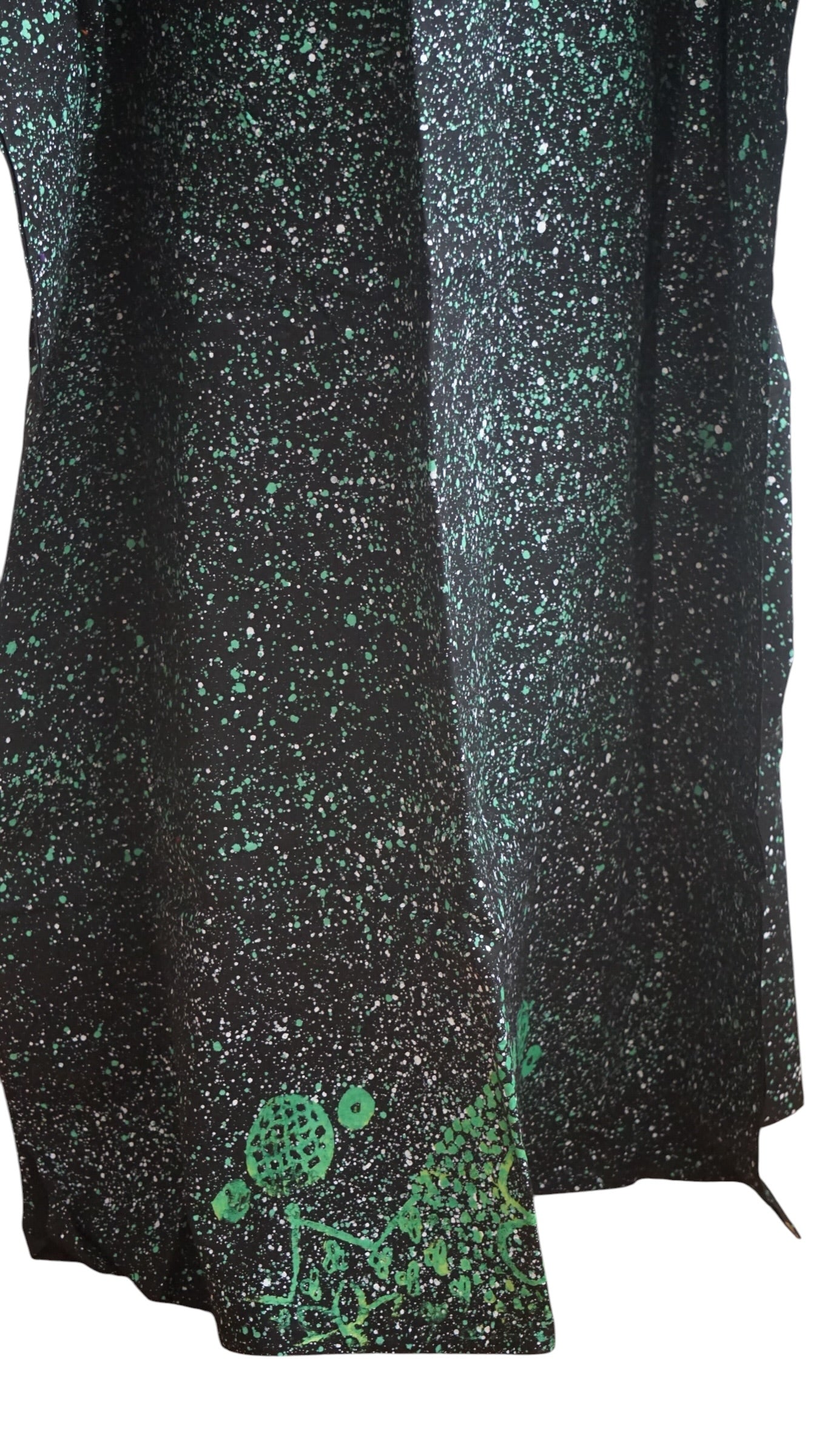 Nigeria Adire Bubu for Women. Size XL Color Black/Green
