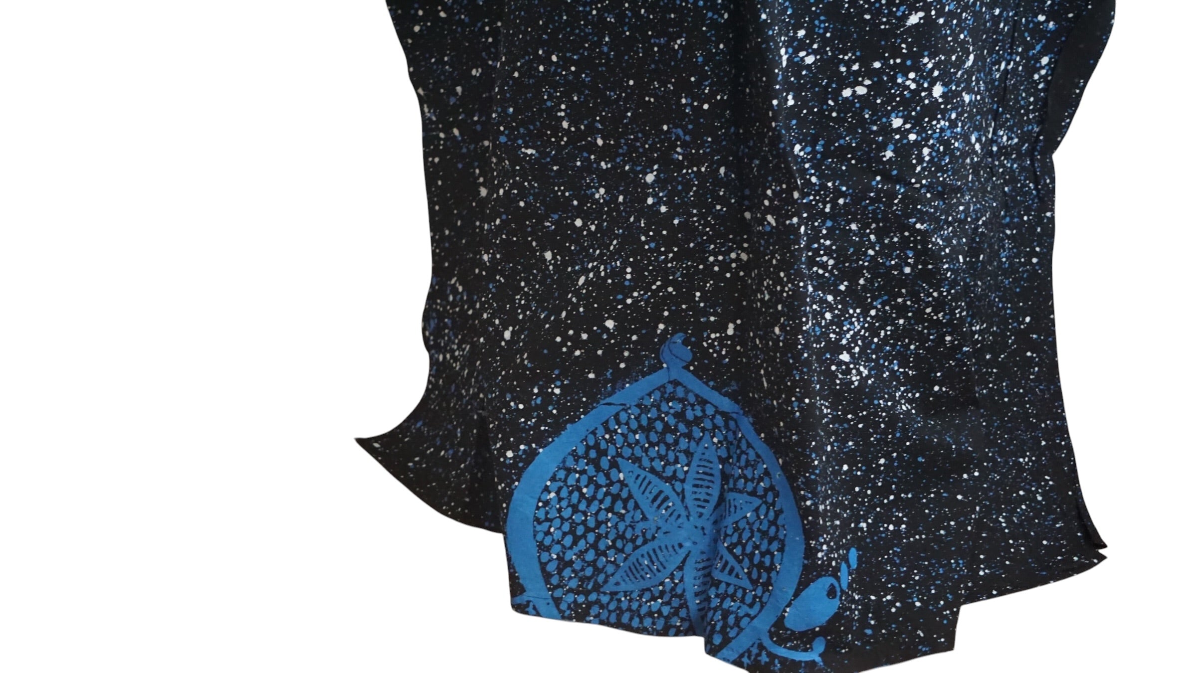 Nigeria Adire Bubu for Women. Size XL Color Black/Blue