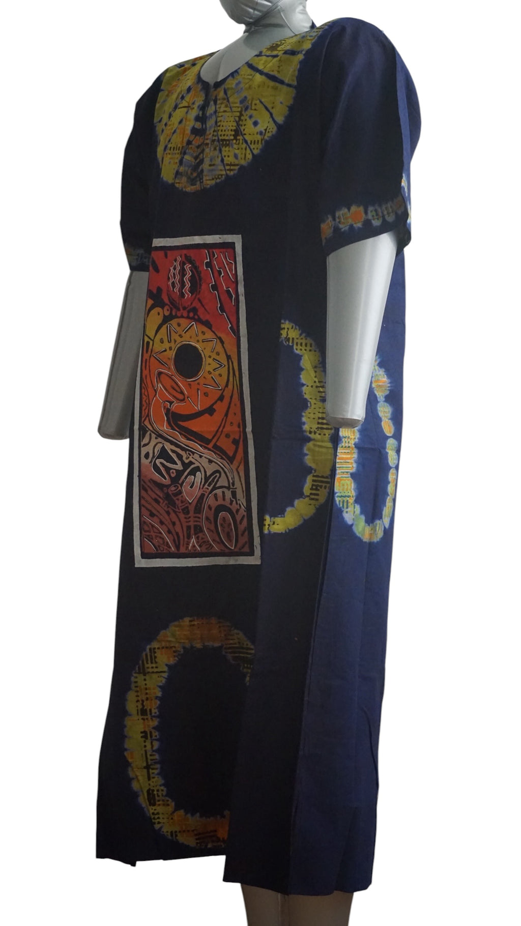 Nigeria Batik Kaftan for Women. Size M Muilti-Color