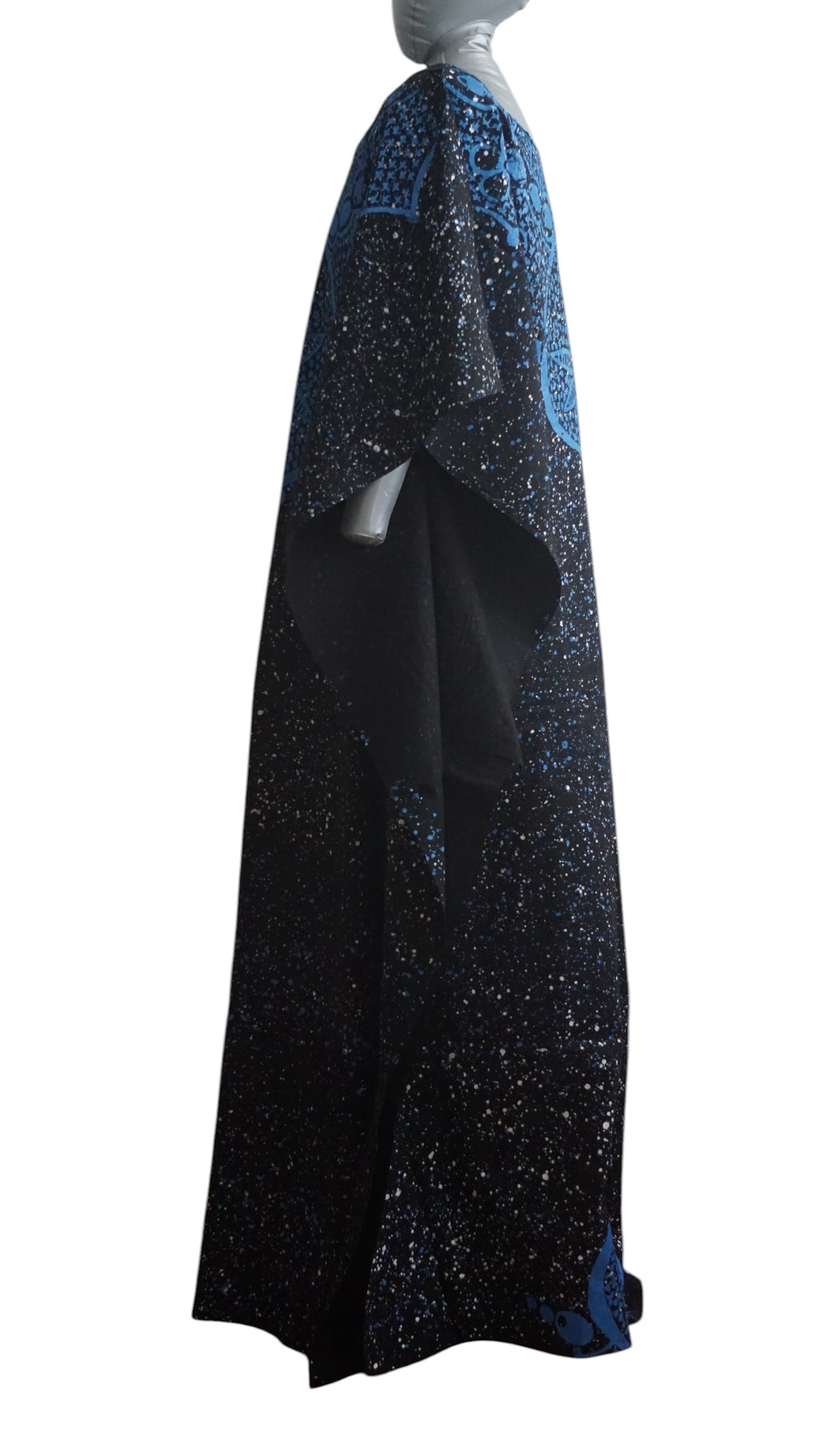 Nigeria Adire Bubu for Women. Size XL Color Black/Blue