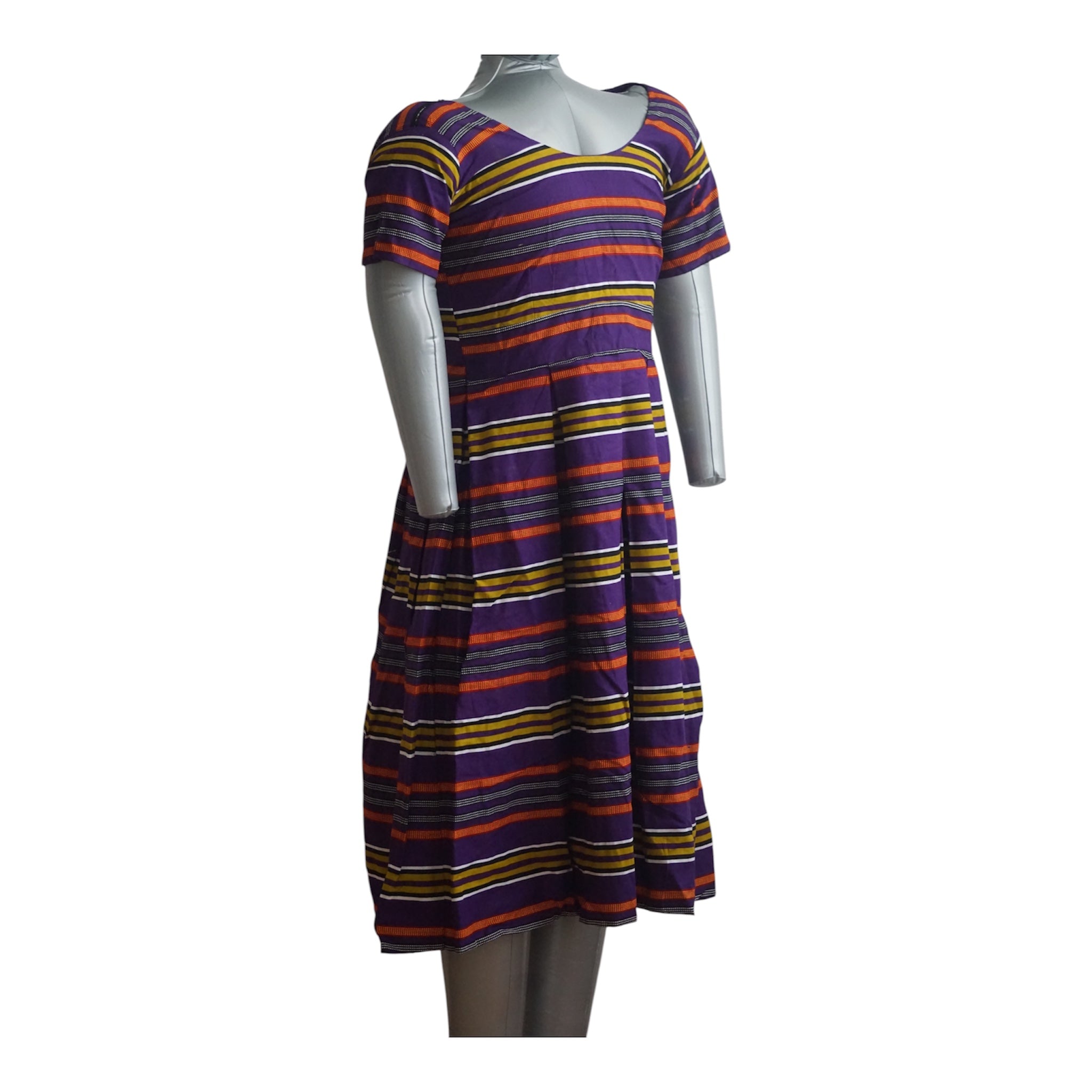 Ready to Wear Ankara Cotton Dress with Extra Clothe for Adjustment. Size M