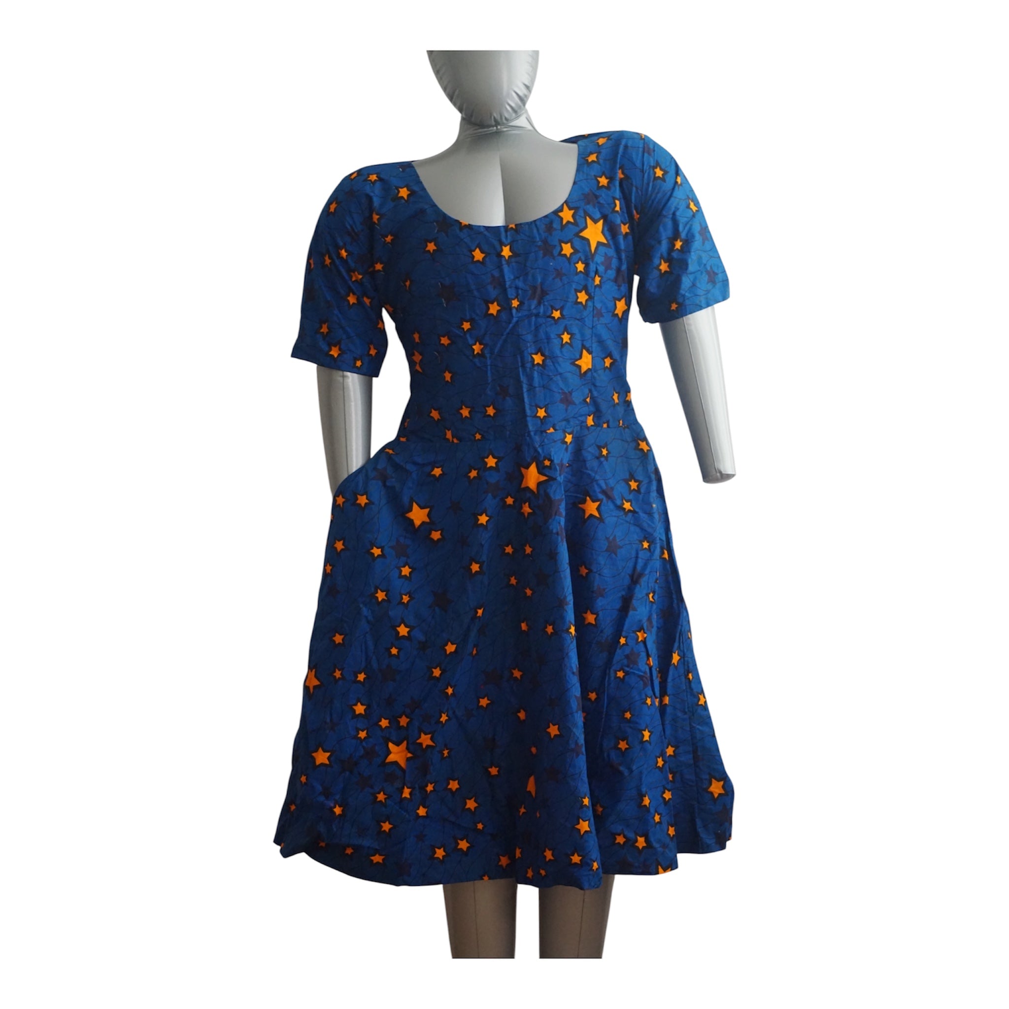 Ready to Wear Quality Ankara Dress with Extra Fabric for Adjustment. Size M