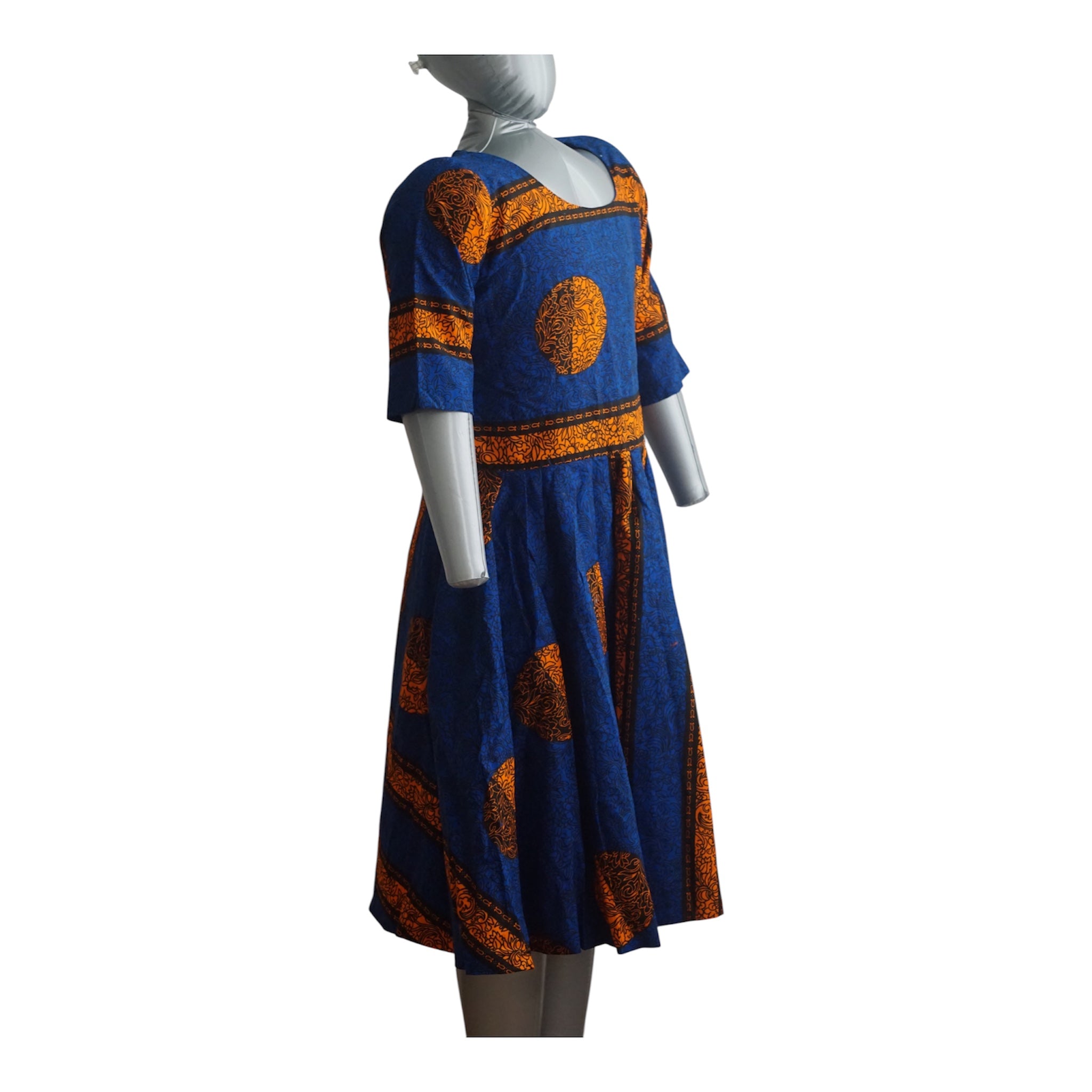 Ready to Wear Quality Ankara Dress with Extra Fabric for Adjustment. Size M
