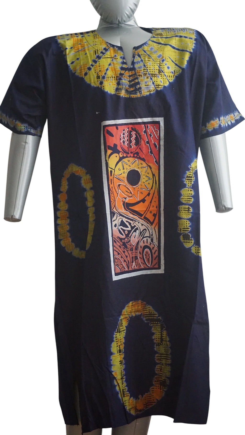 Nigeria Batik Kaftan for Women. Size M Muilti-Color
