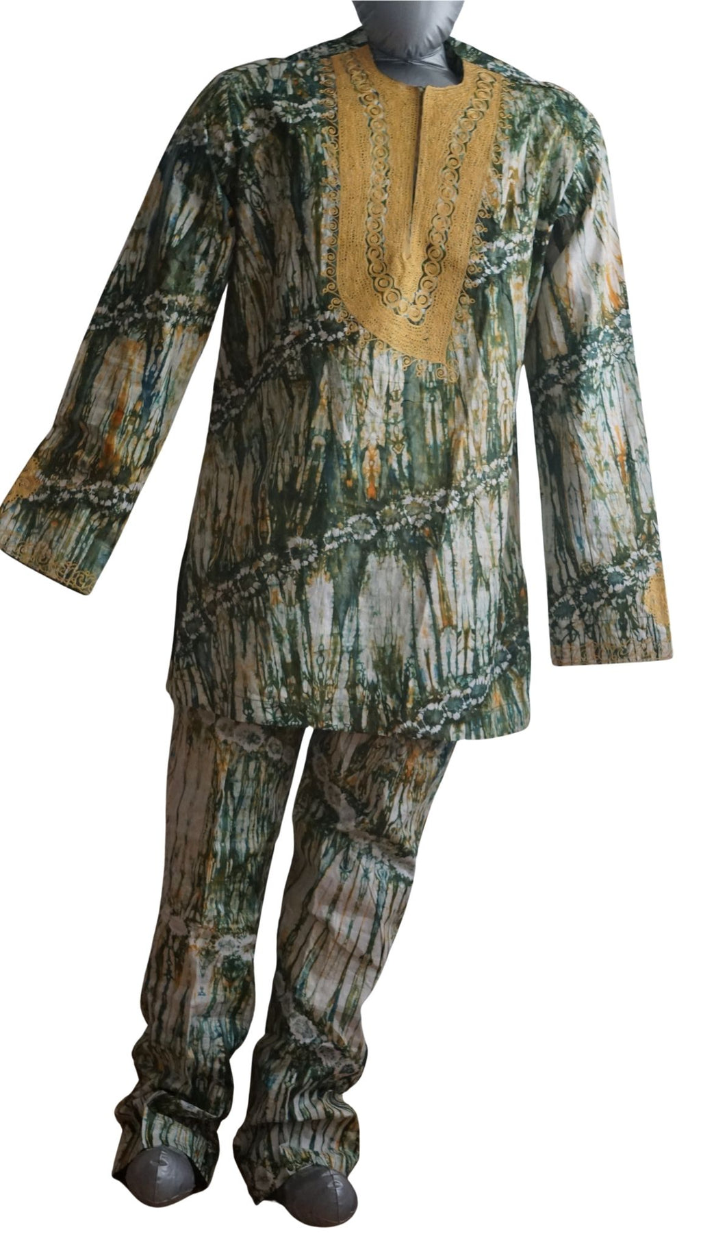 Ready To Wear Men's Tie Dye Adire Top and Trouser - Size L