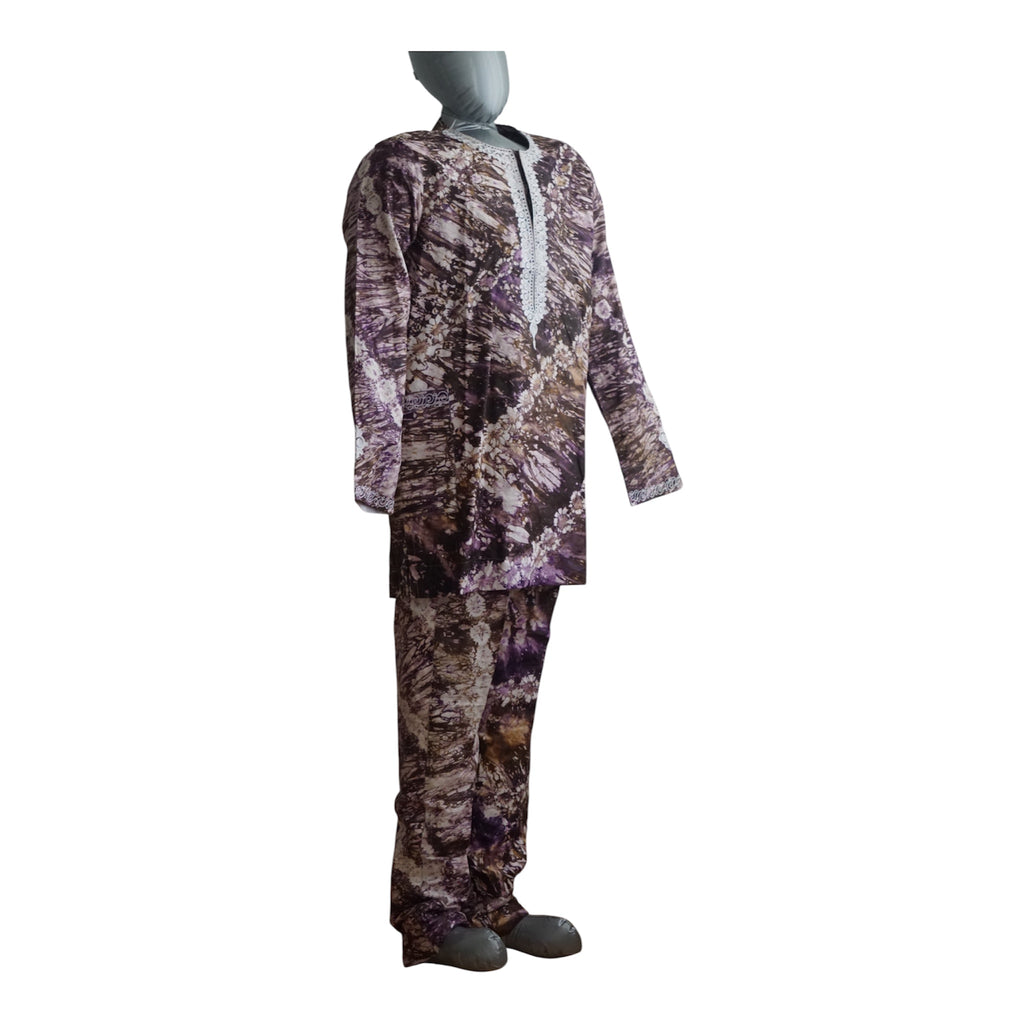 Ready To Wear Men's Tie Dye Adire Top and Trouser. Buba &Sokoto Size S