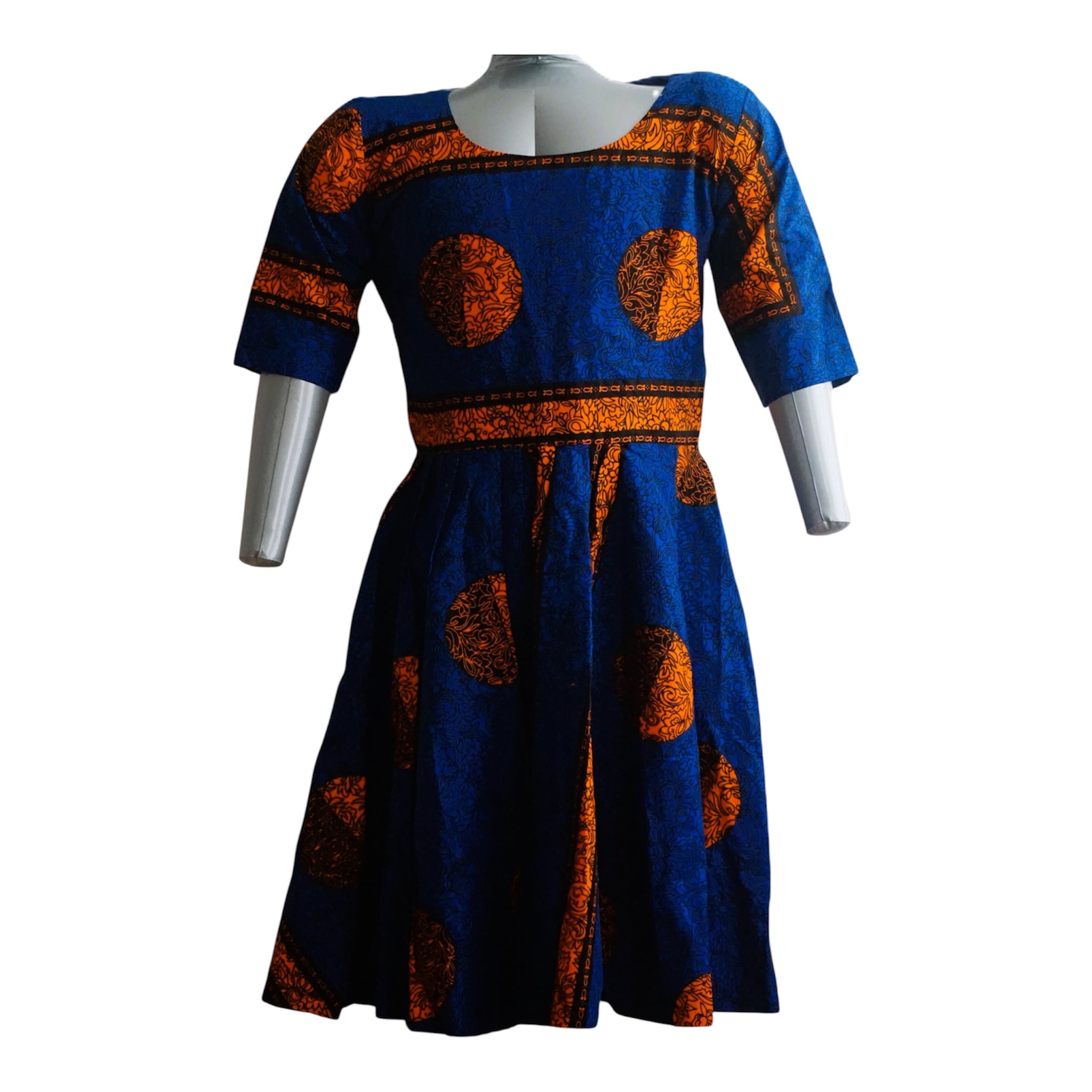 Ready to Wear Quality Ankara Dress with Extra Fabric for Adjustment. Size M
