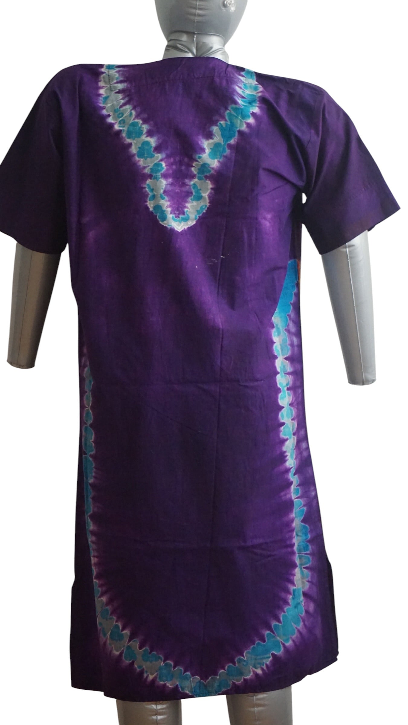 Nigeria Batik Kaftan for Women. Size S Muilti-Color