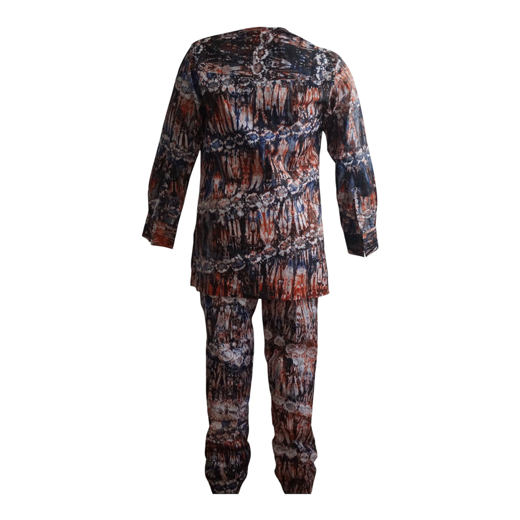 Ready To Wear Men's Adire / Tie Dye  Top and Trouser -  Size S