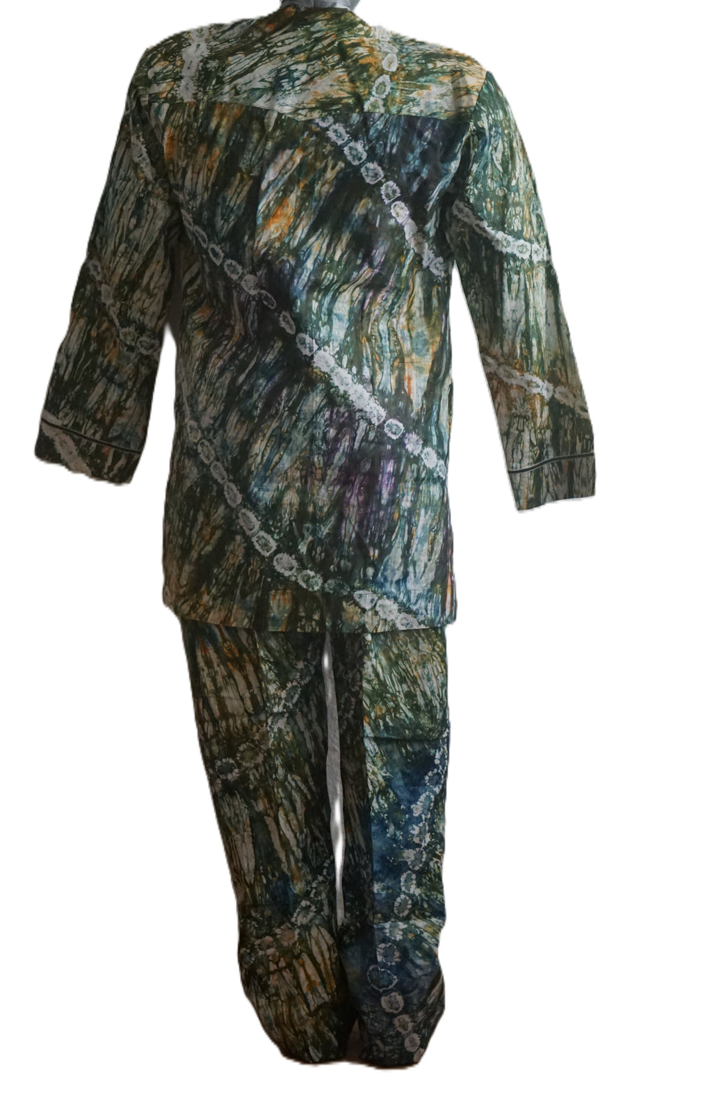 Ready To Wear Men's Tie Dye Adire Top and Trouser. Buba &Sokoto Size M