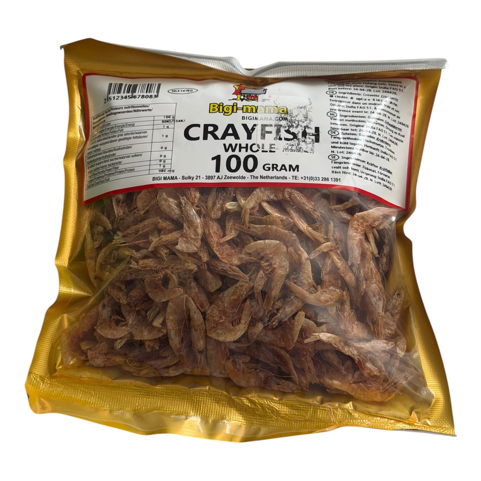 Crayfish Whole Small African Style - Bigi Mama 100 gr.