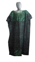 Nigeria Adire Bubu for Women. Size XL Color Black/Green