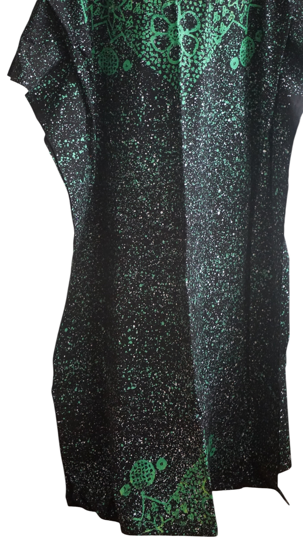 Nigeria Adire Bubu for Women. Size XL Color Black/Green