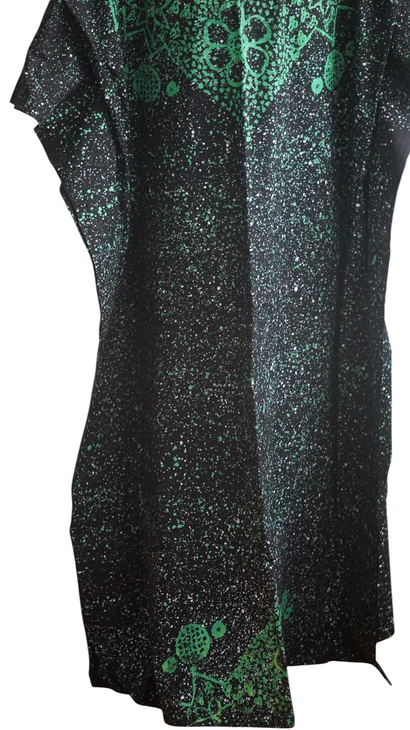 Nigeria Adire Bubu for Women. Size XL Color Black/Green