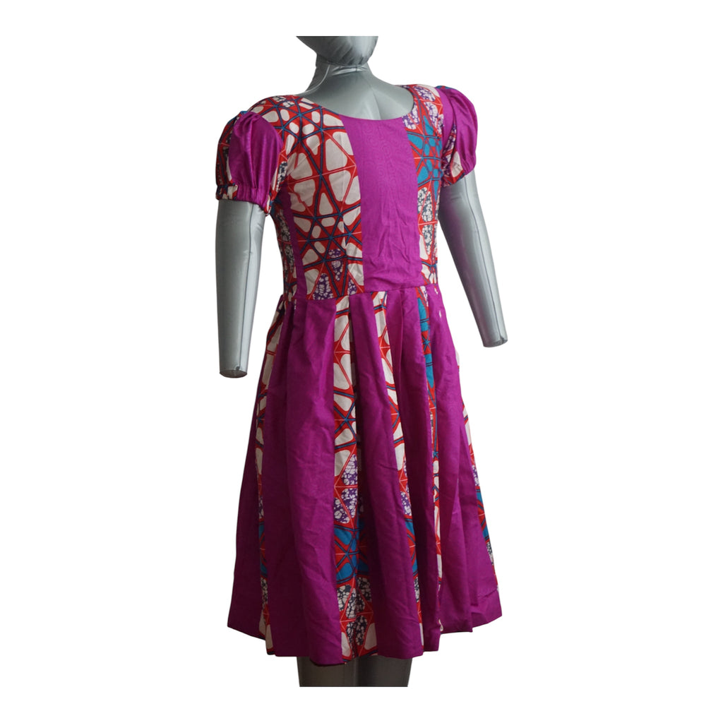 Fully Linen Ankara Cotton Dress: African Print, Ready to Wear,  with Extra Fabric for Adjustment Size M