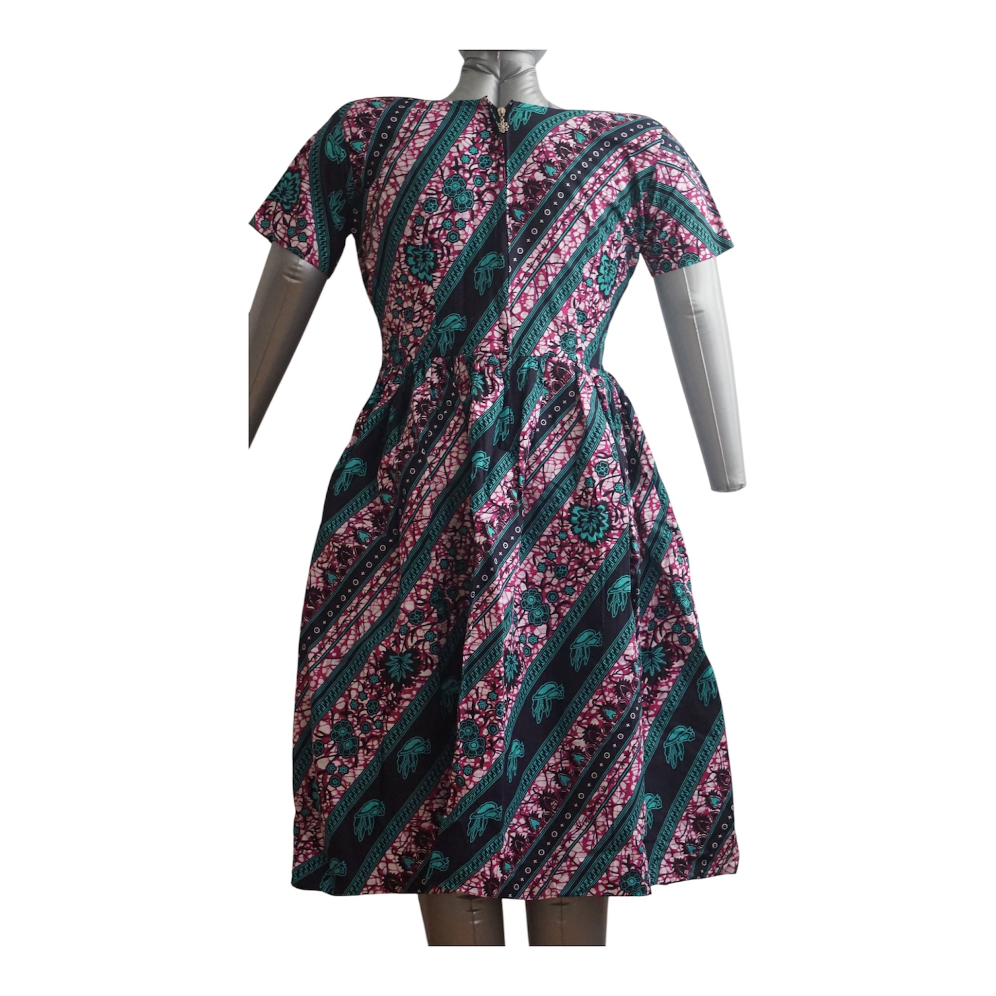 Ready to Wear Quality Ankara Dress with Extra Fabric for Adjustment. Size L