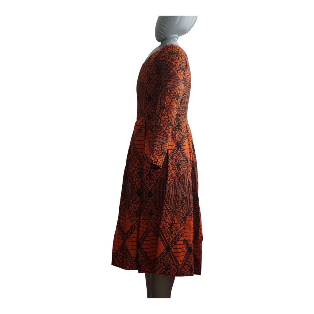 Ready to Wear Cote D'ivore Ankara Dress with Extra Clothe for Adjustment. Size M
