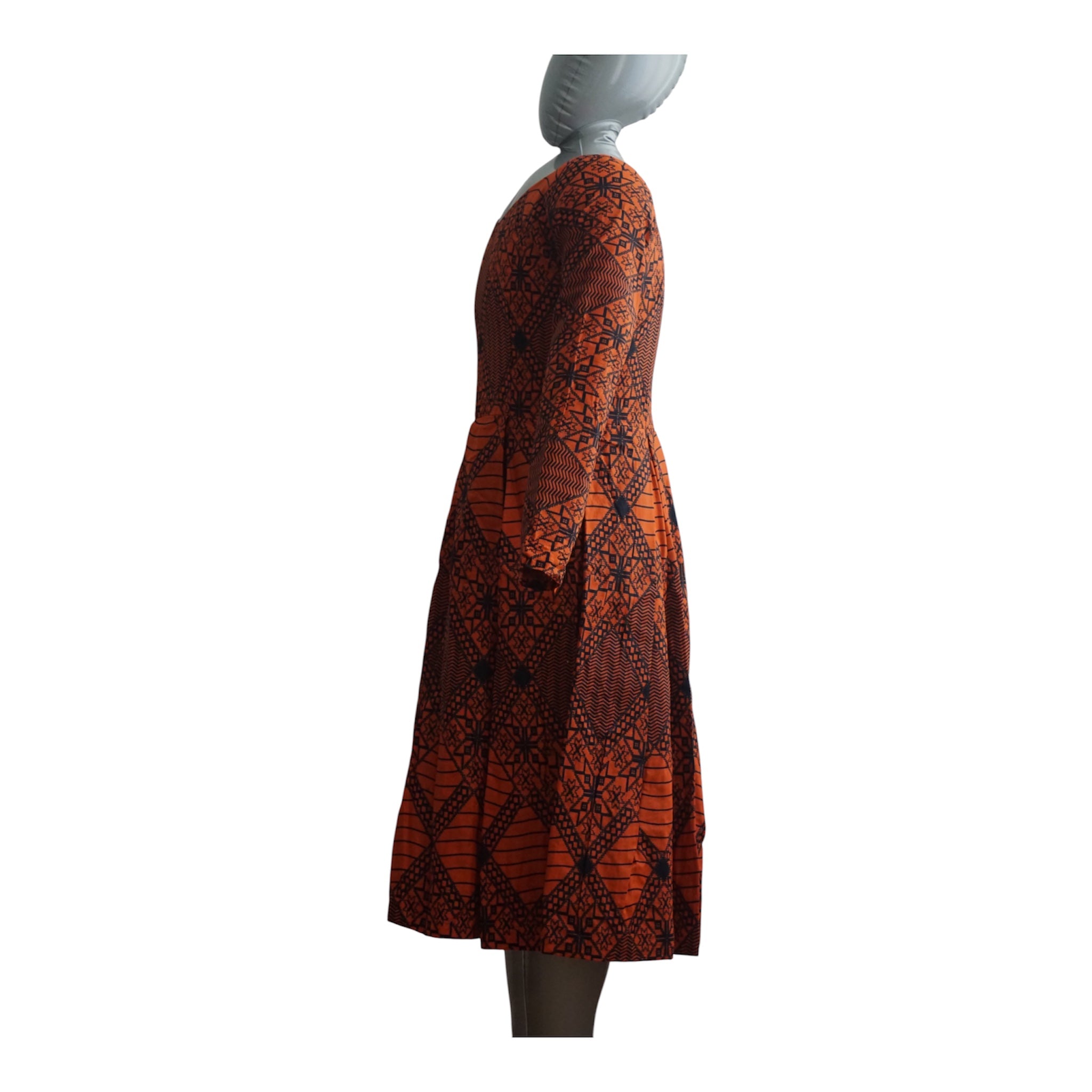 Ready to Wear Cote D'ivore Ankara Dress with Extra Clothe for Adjustment. Size M