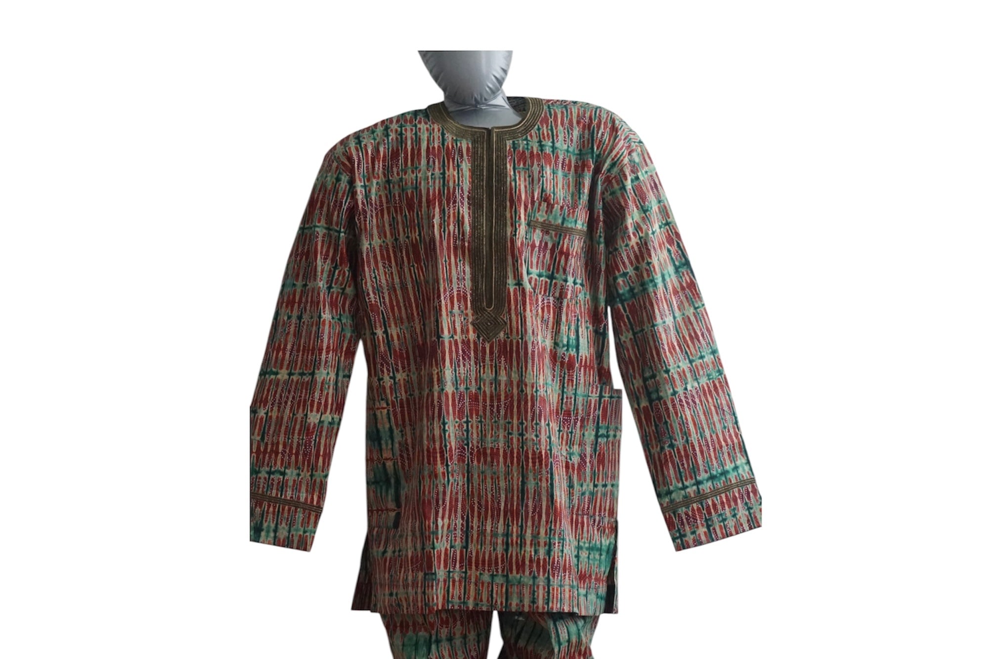 Ready To Wear Men's Tie Dye Adire Top and Trouser. Buba &Sokoto Size L