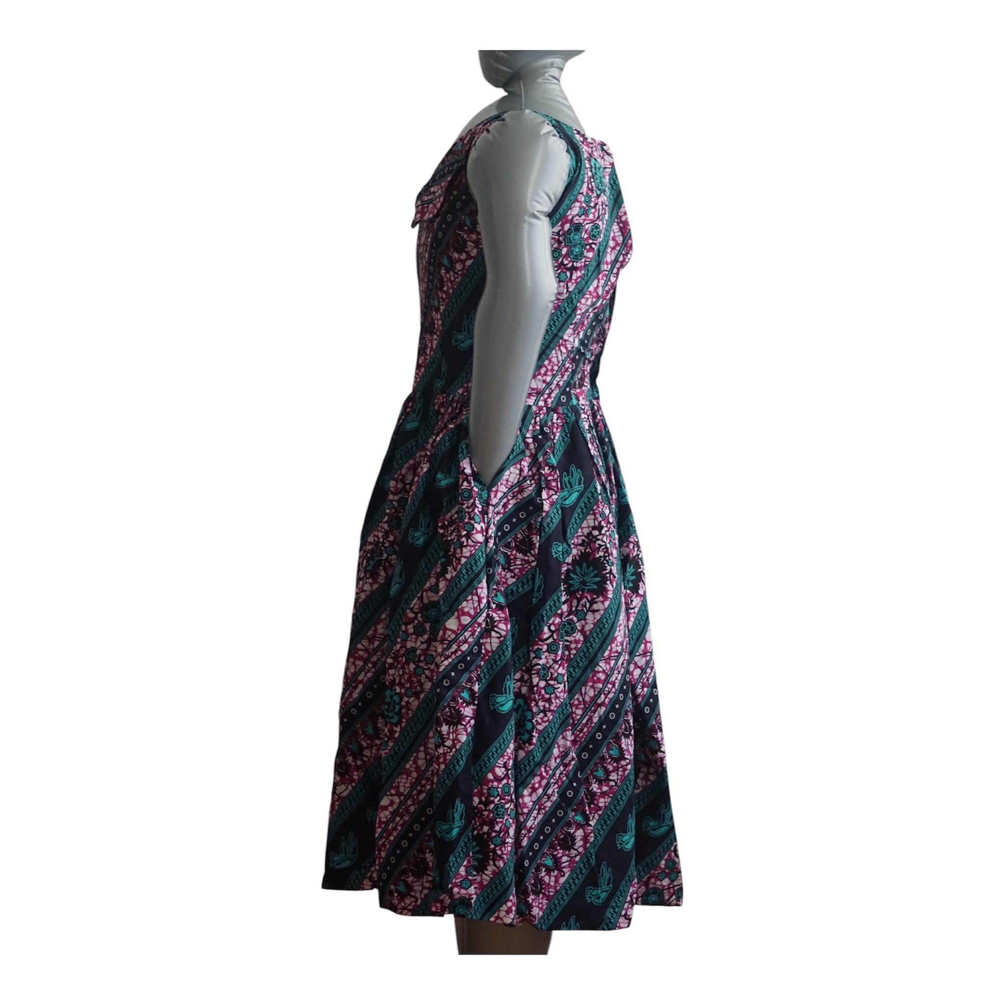 Ready to Wear Quality Ankara Dress with Extra Fabric for Adjustment. Size M