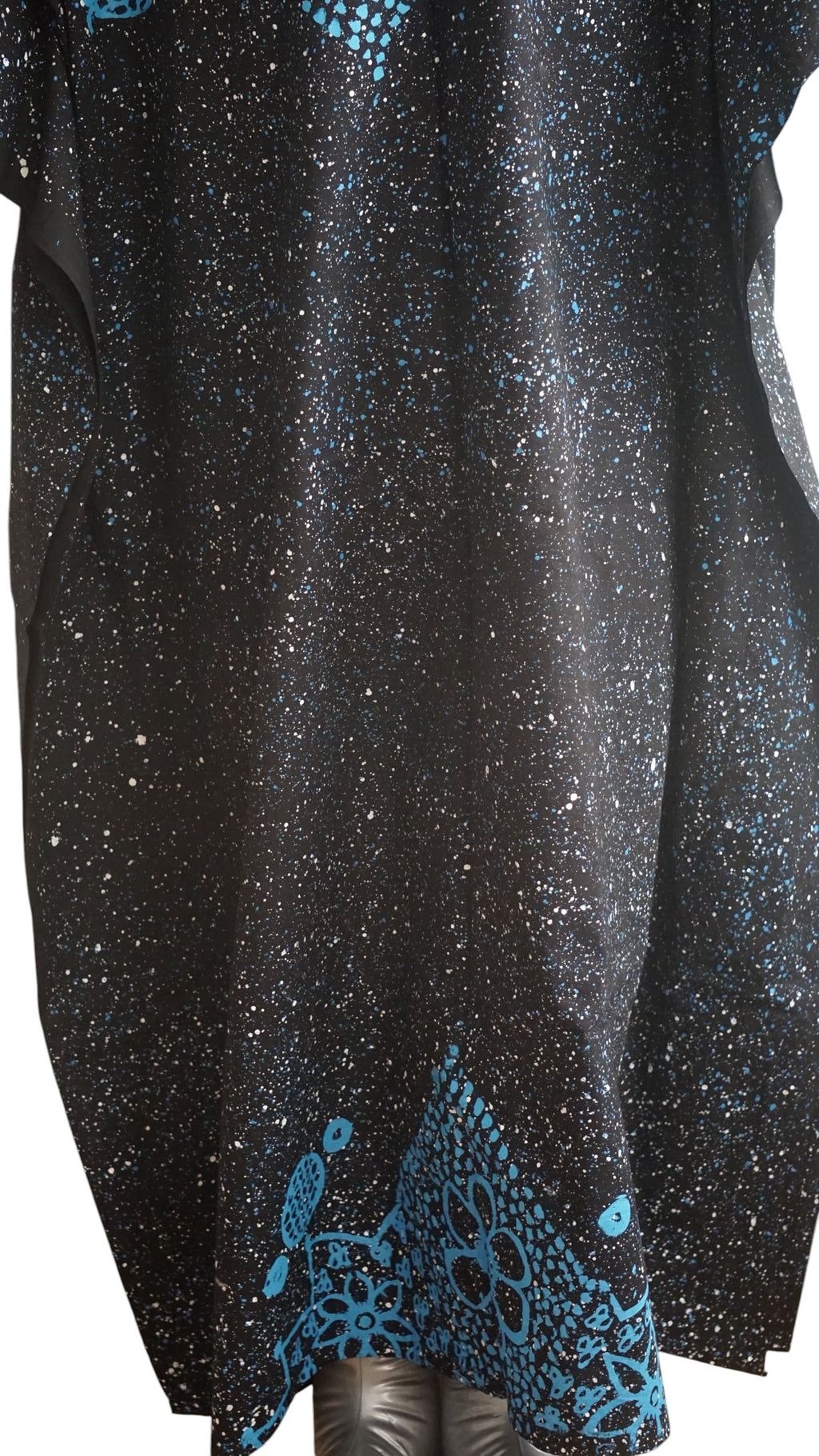 Nigeria Adire Bubu for Women. Size L Color Black/Blue
