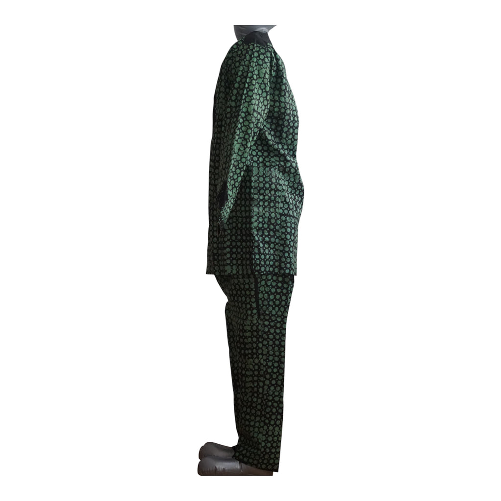 Ready To Wear Men's Tie Dye Adire Top and Trouser. Buba &Sokoto Size M