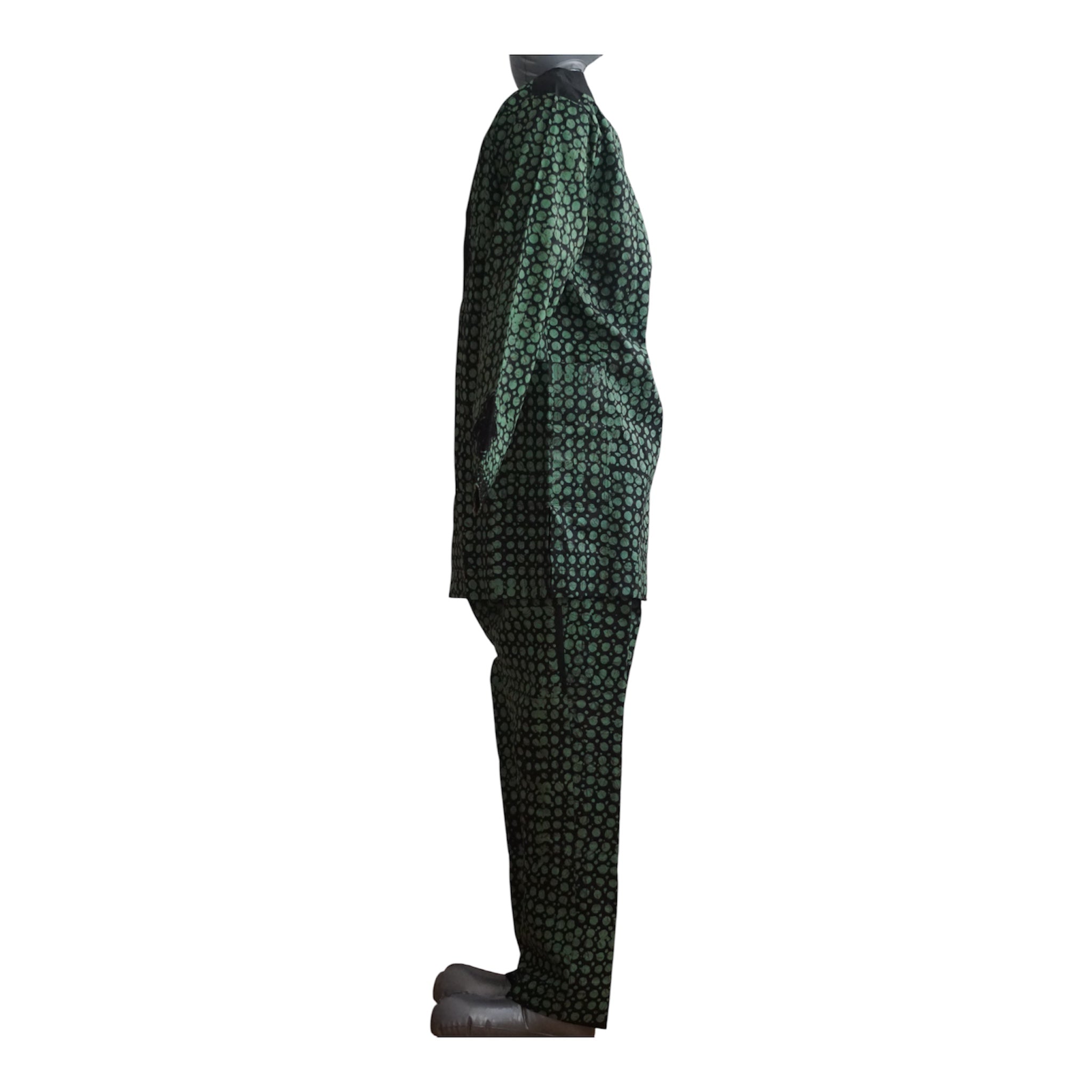 Ready To Wear Men's Tie Dye Adire Top and Trouser. Buba &Sokoto Size M