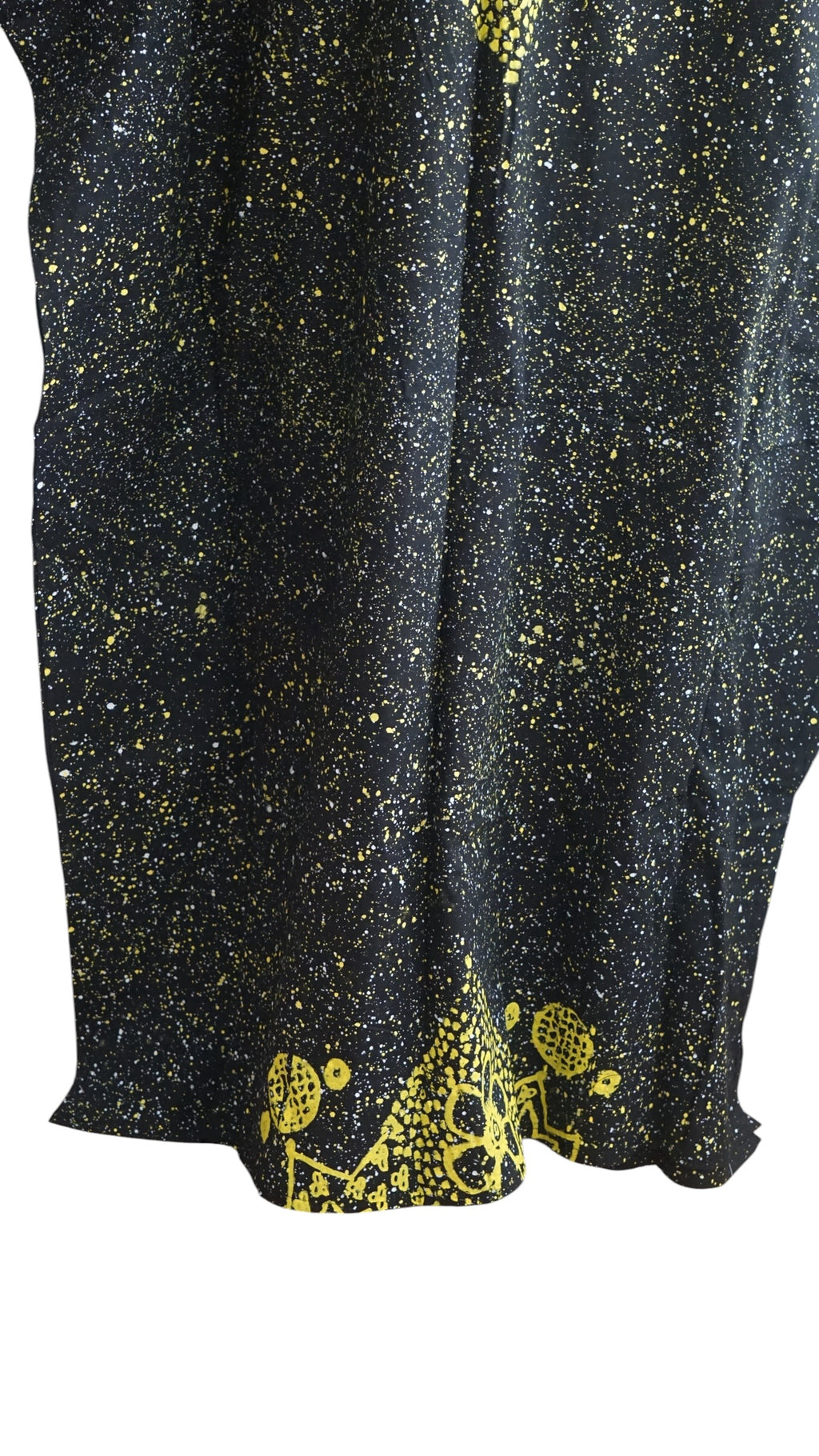 Nigeria Adire Bubu for Women. Size XL Color Black/Yellow