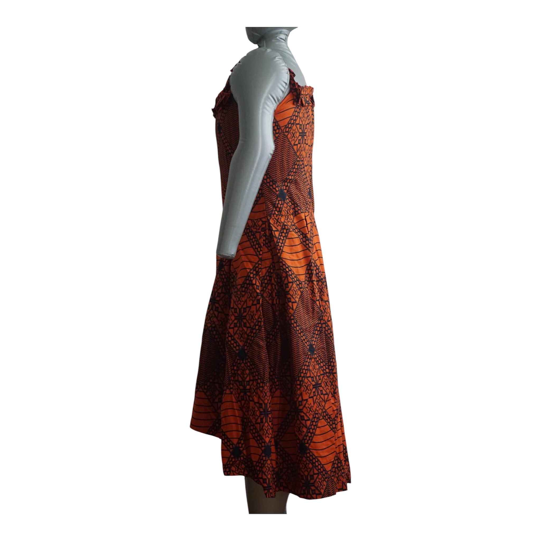 Ready to Wear Cote D'ivore Ankara Dress with Extra Clothe for Adjustment. Size M