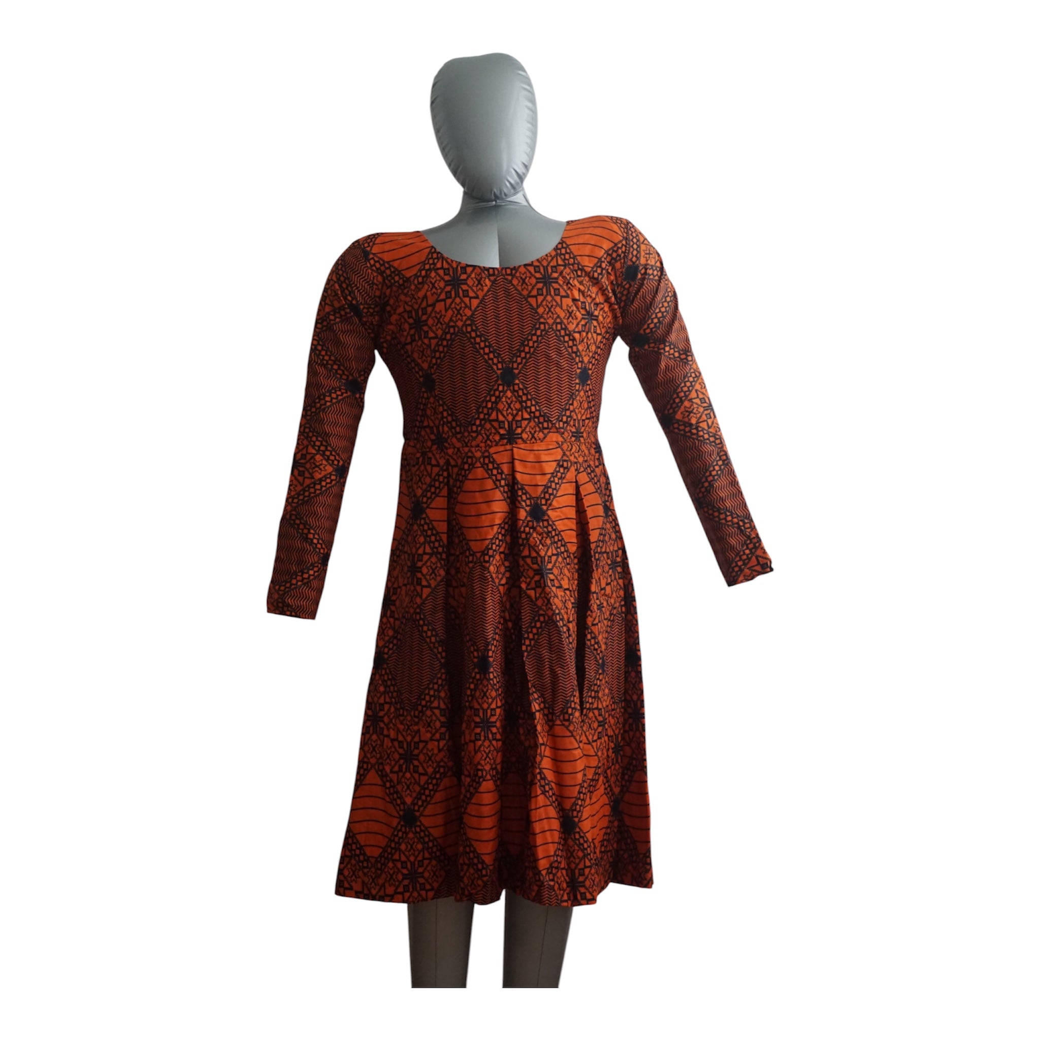 Ready to Wear Cote D'ivore Ankara Dress with Extra Clothe for Adjustment. Size M