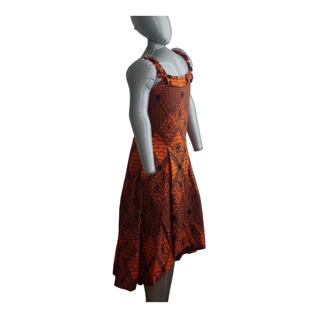 Ready to Wear Cote D'ivore Ankara Dress with Extra Clothe for Adjustment. Size M