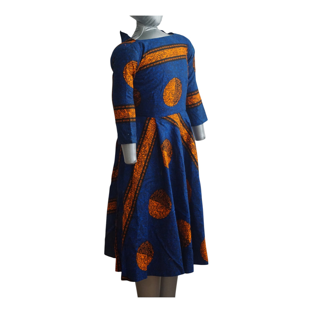 Ready to Wear Quality Ankara Dress with Extra Fabric for Adjustment. Size S
