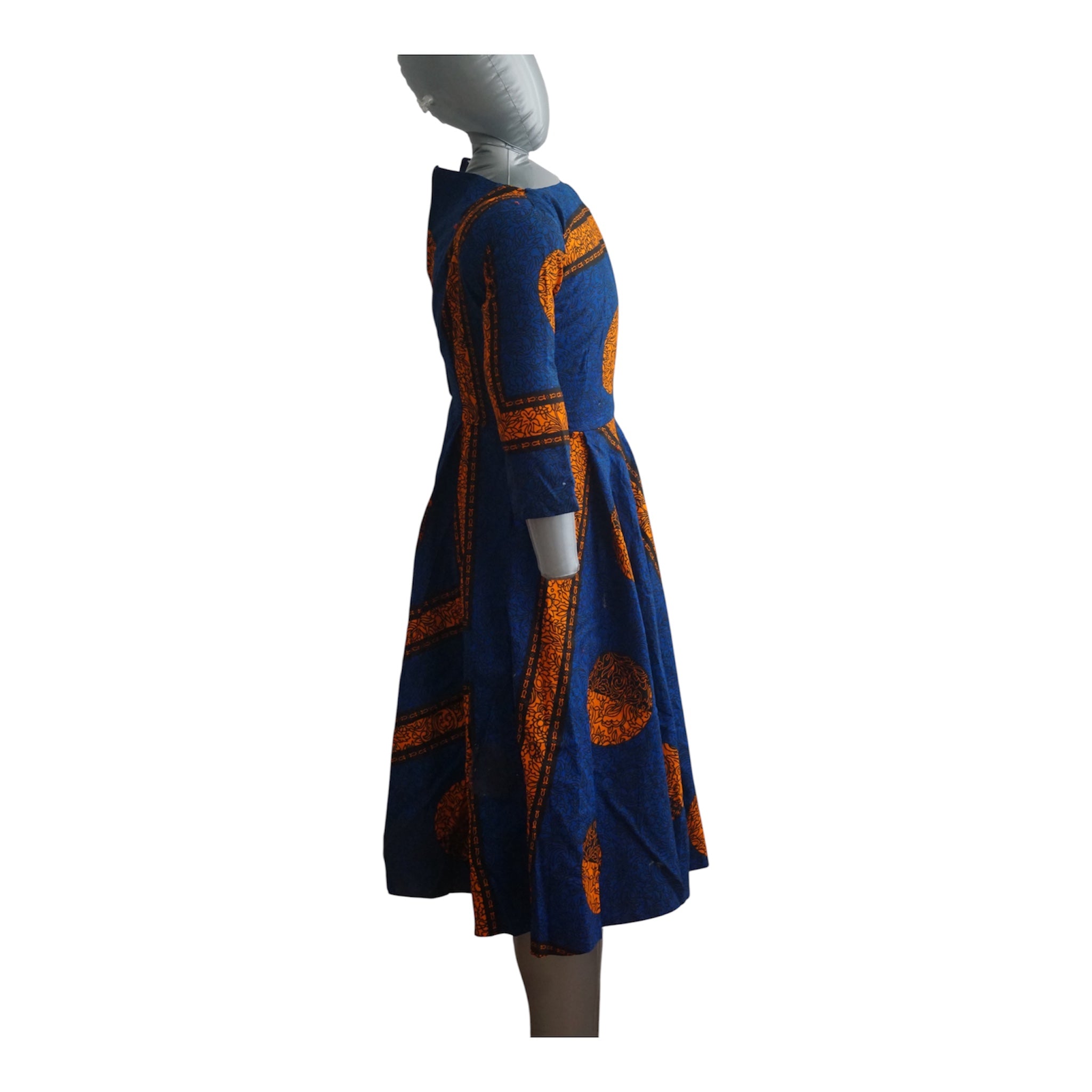Ready to Wear Quality Ankara Dress with Extra Fabric for Adjustment. Size S