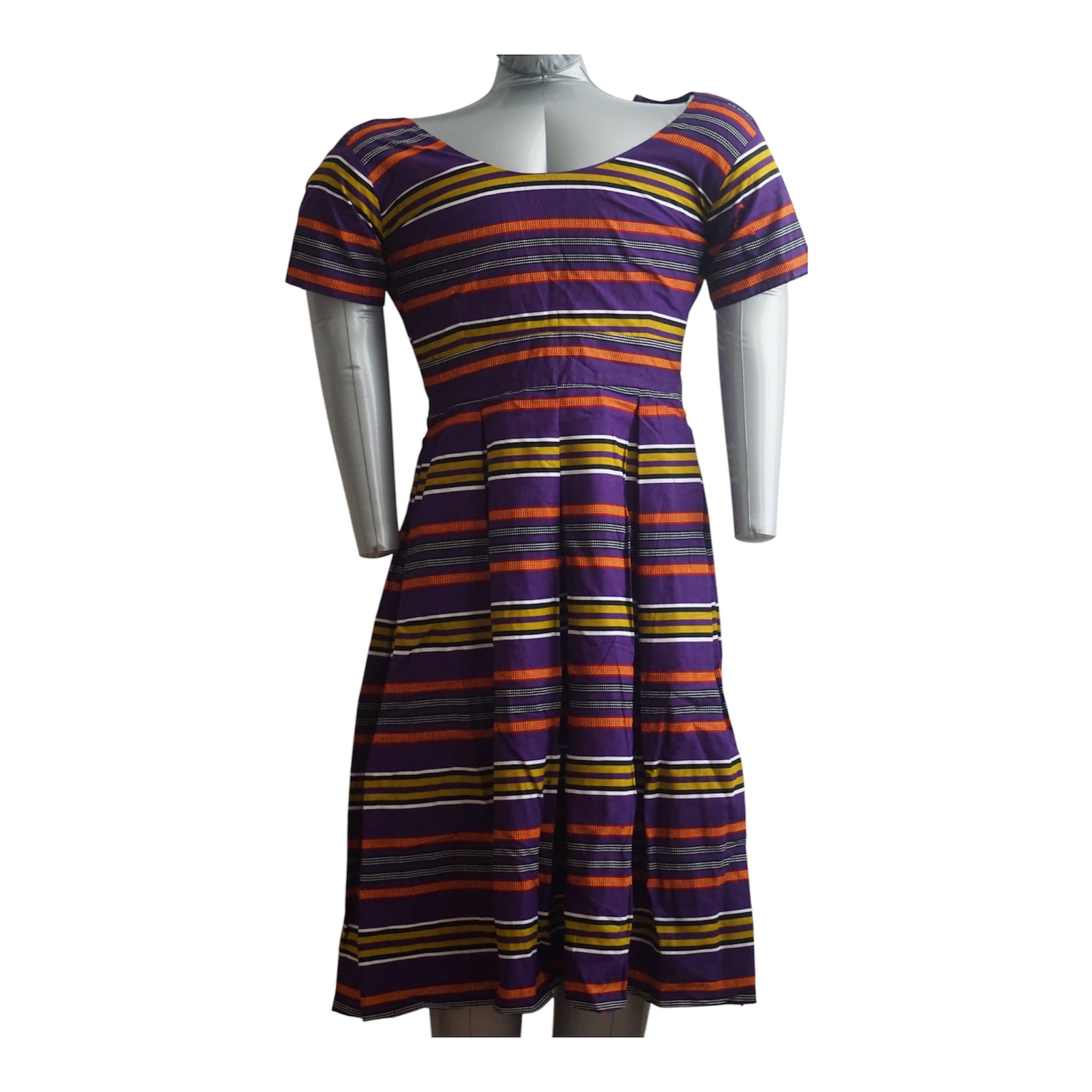 Ready to Wear Ankara Cotton Dress with Extra Clothe for Adjustment. Size M